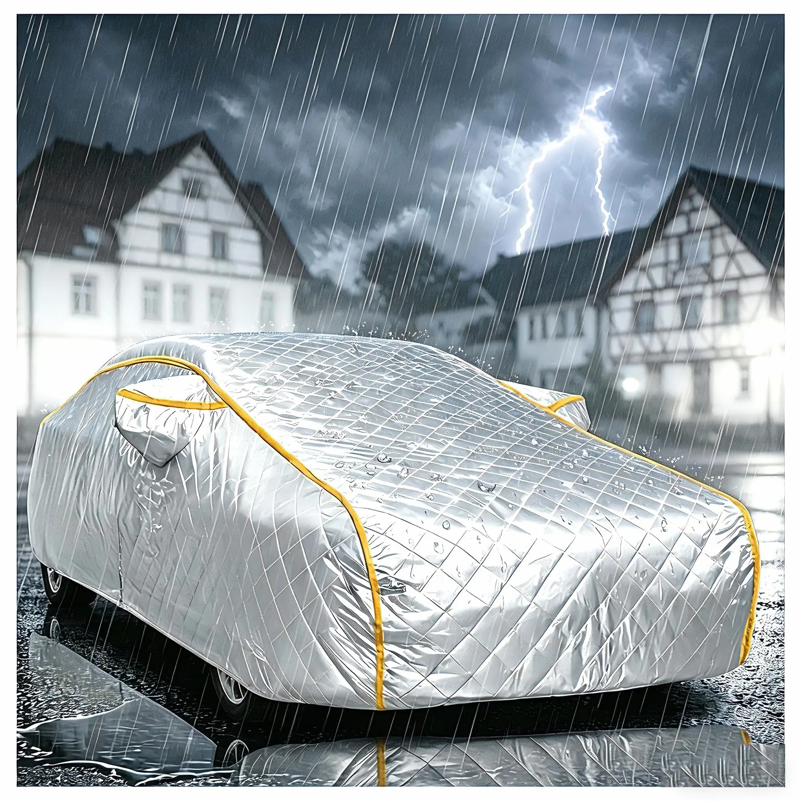 Telo Copriauto Da Esterno per Lexu CT200H Telo Auto Copriauto Antigrandine, Anti-UV Impermeabile, Felpato, Resistente Alla Neve, Con Zip
