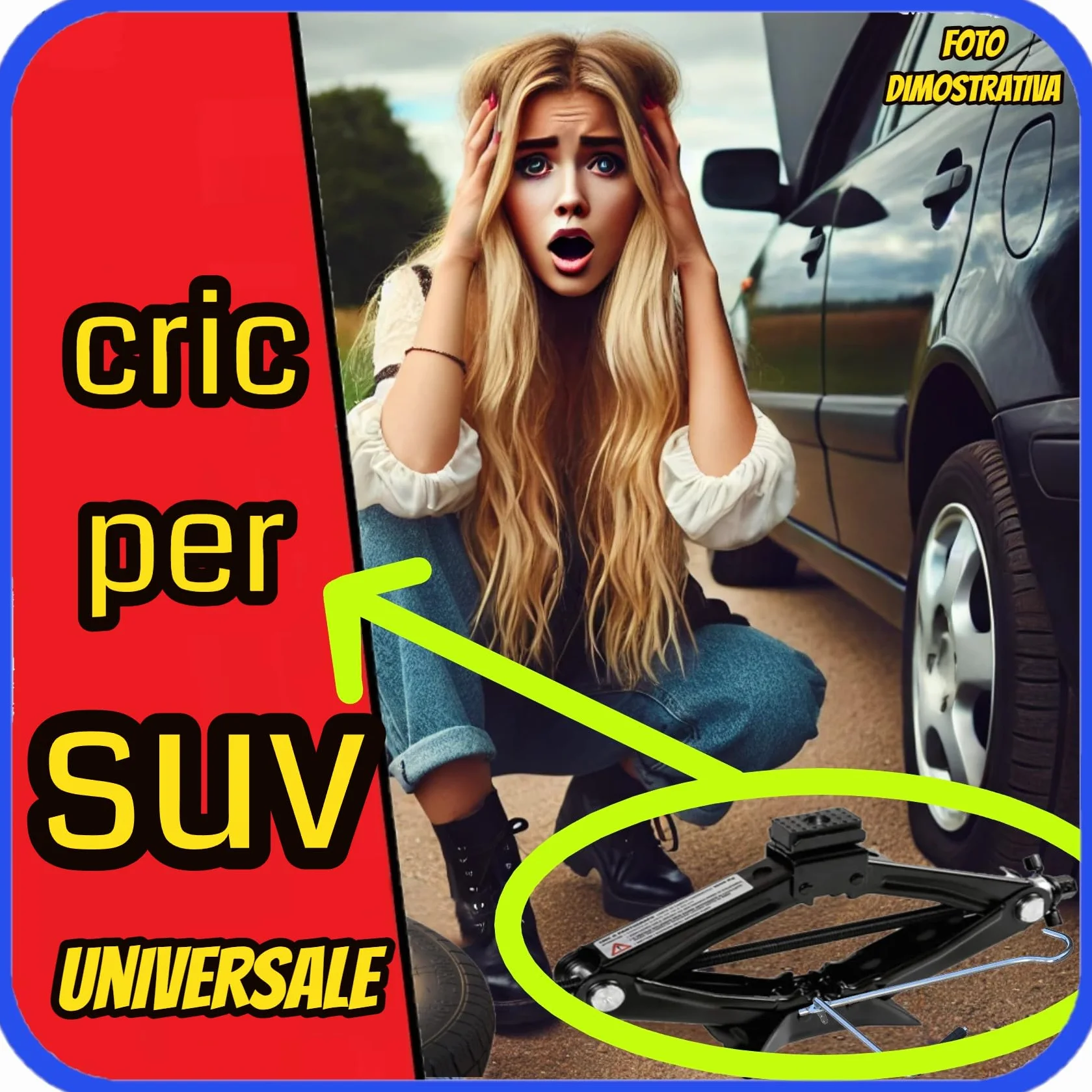 Ruotino di Scorta Compatibile con Jeep Renegade (BU) 5 Fori Gomma 125/80 R17 Da Anno 2014 a 2025