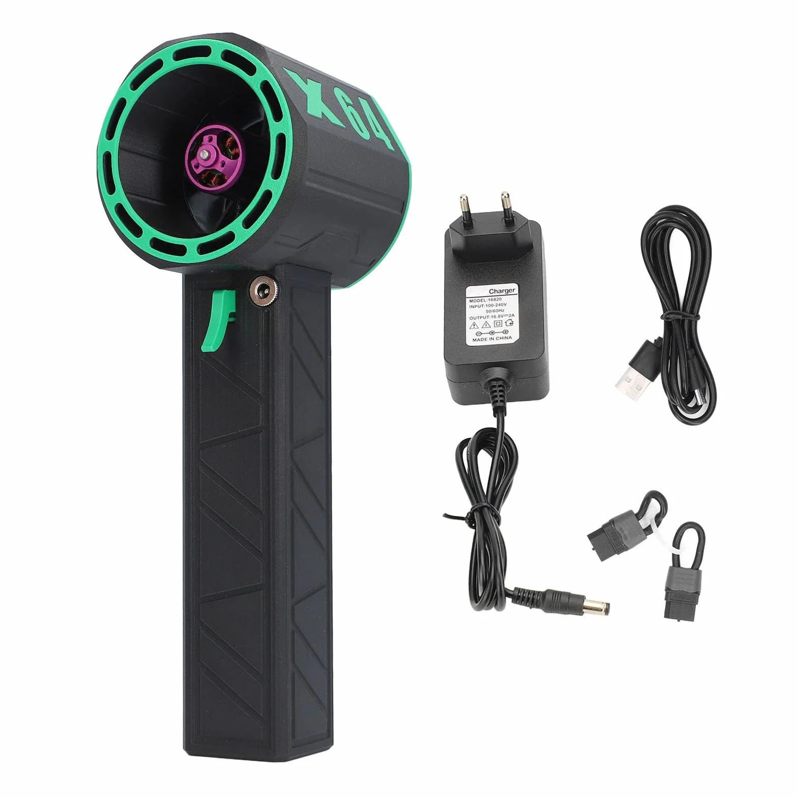 Luocute Asciugatore per Auto, Turboventilatore Elettrico per Spolverino, Ventilatore Ad Aria Compressa Portatile, Controllo Continuo della velocità, per attività di Pulizia (Spina Europea)
