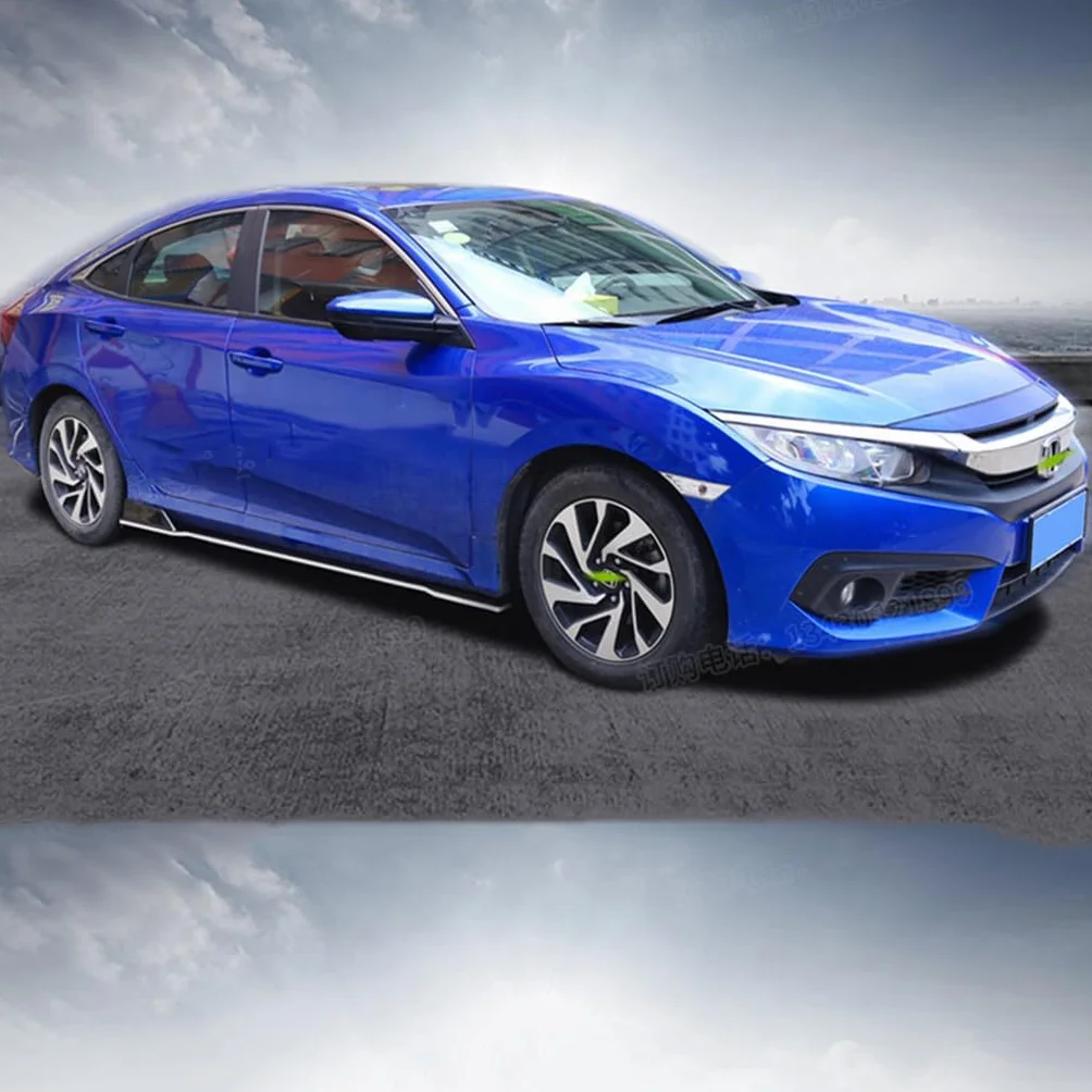 Minigonne Laterali Auto per Alfa Romeo Giulia Stelvio Mito Giulietta Tonale 147 156 159,Protezione Pannello Bilanciere Deflettore Diffusore Spoiler Splitter Esterni Accessori,F-White