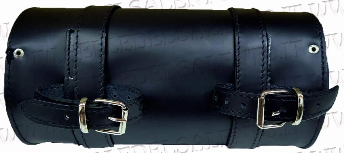 Selle del Salento Barilotto borsa moto in pelle 25x12 portaattrezzi bikebag Satteltasche compatibile con harley devindson moto guzzi triumph