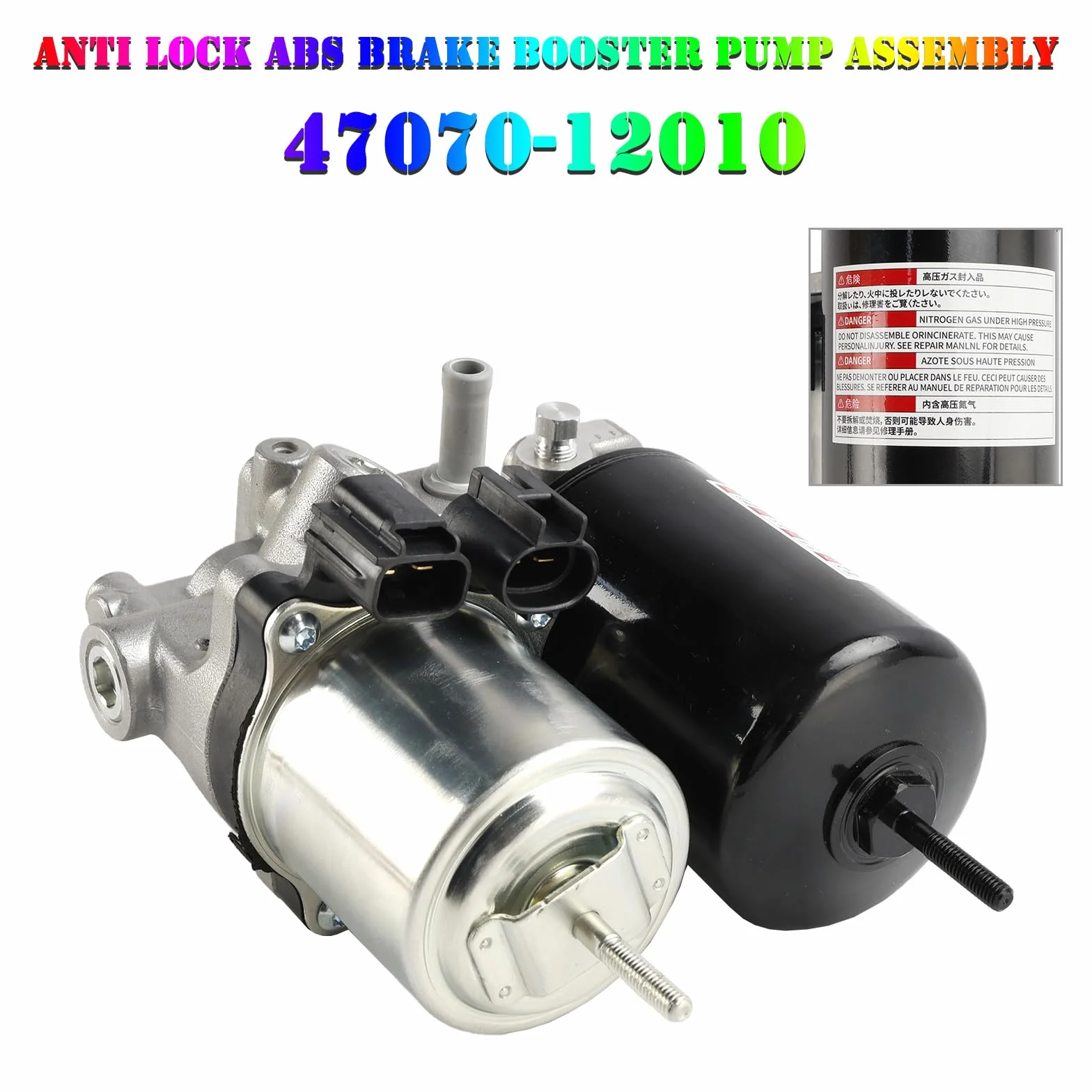 Topteng Anti Lock ABS Brake Booster Pump Assembly 47070-12010 Adatto per Toyota Prius/Corolla, Adatto per Lexus CT200H NX300