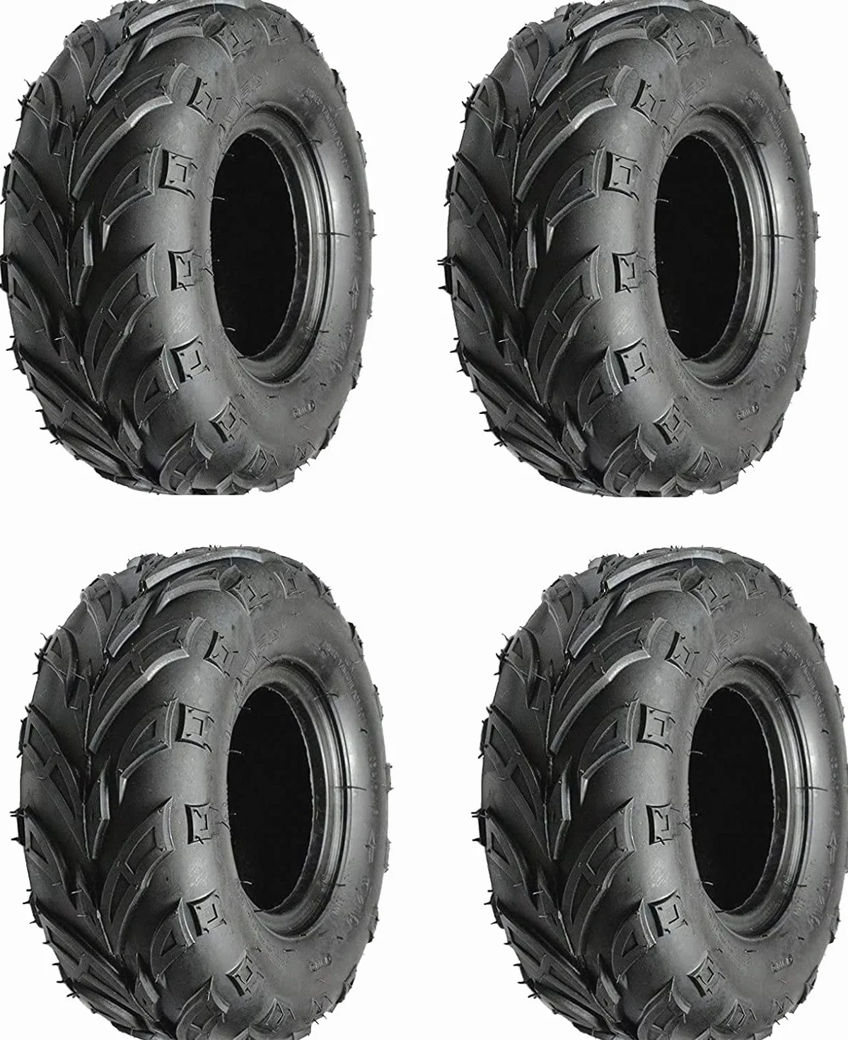 Kit Set 4 Pneumatici 145/70-6 Compatibili Con Quad Miniquad Atv Treno Gomme Ruote Tubeless 4 P.R.