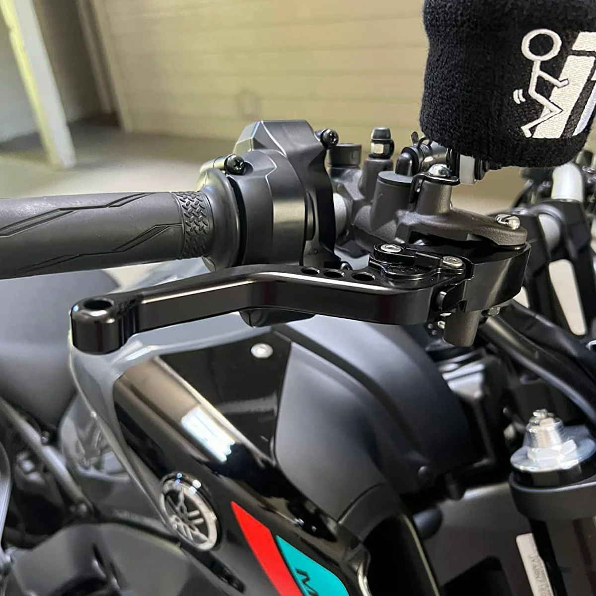 Leva freno corta Leva frizione compatibile con YAMAHA Fazer FZ-1 FZ-8 FZ-6 FZ-6R FZS600, Realizzato in lega di alluminio CNC (Black)