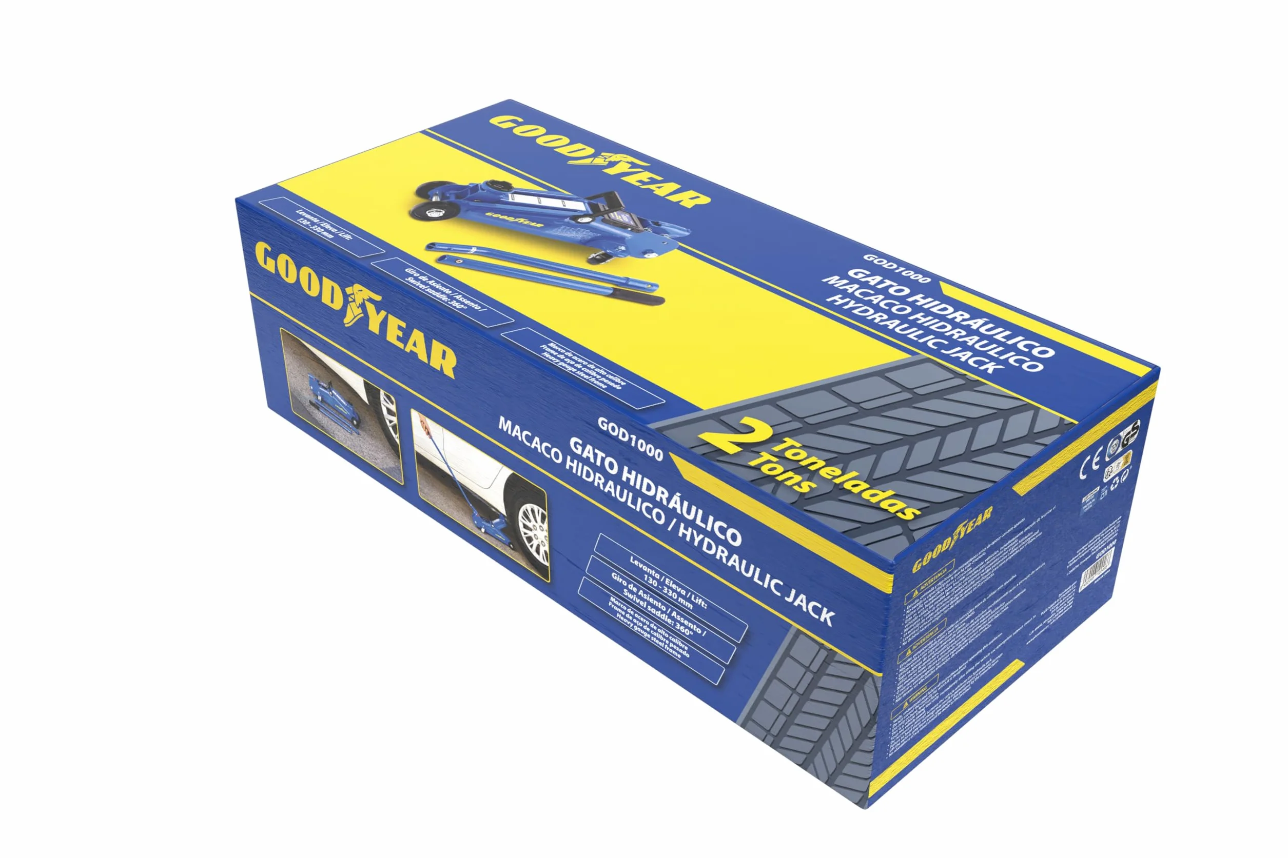Goodyear GOD1000 Martinetto Idraulico a Carriola 2 Tonnellate Blu