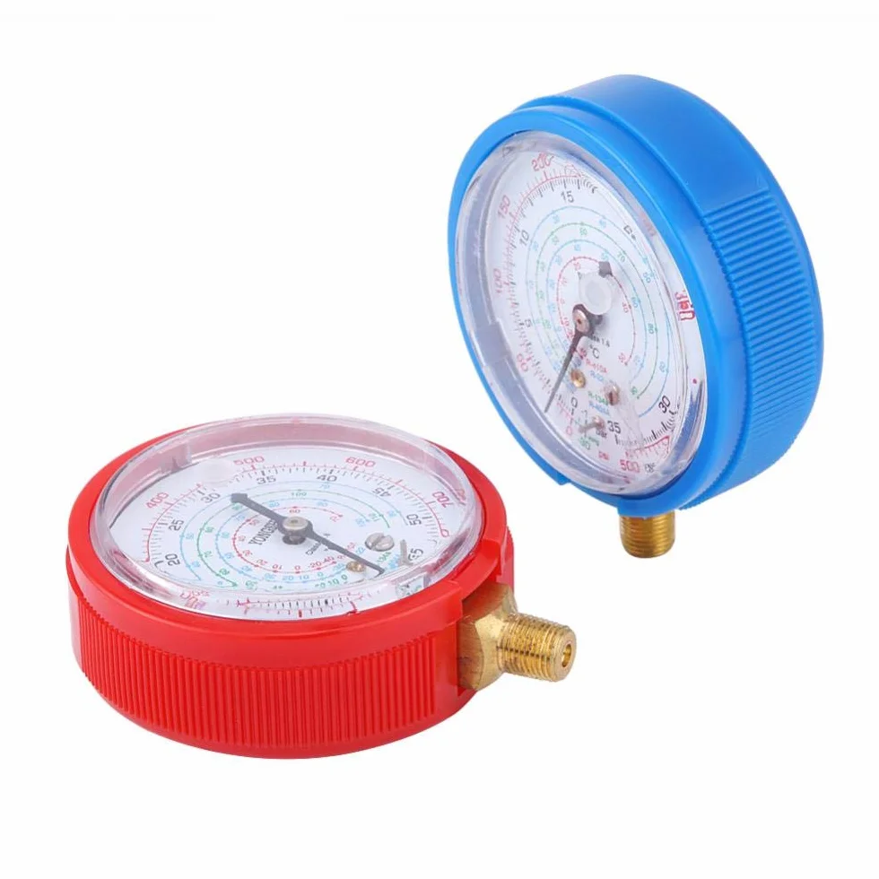 Manometro per condizionatore d'aria per auto, coppia di kit per manometro per alta e bassa pressione refrigerante R410A R134A R22