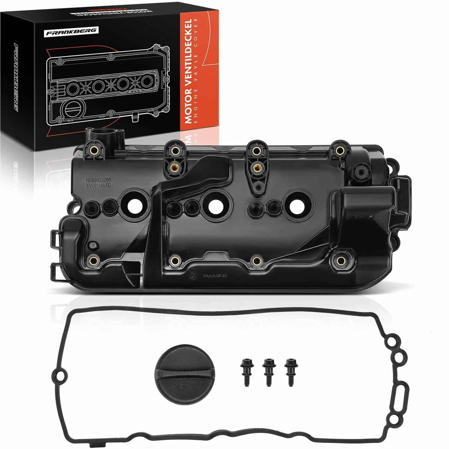 Frankberg Coperchio testata cilindri Compatibile con A4 8W2 8WC A4 Avant 8W5 8WD A5 F53 F5P A5 Cabriolet F57 F5E A6 4A2 A6 4G2 4GC Q5 FYB FYG Q8 4MN 4MT Replace# 059103470CA