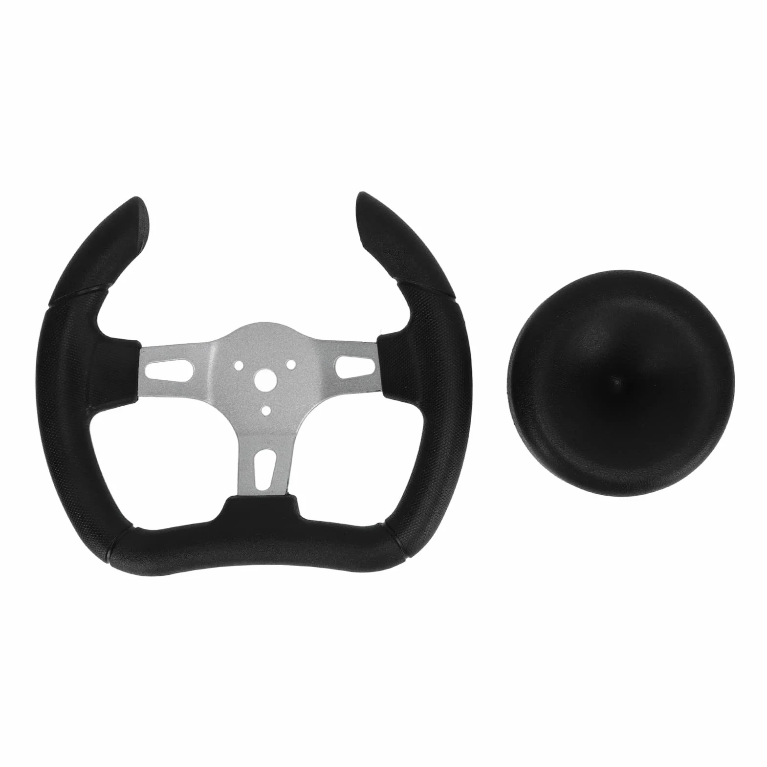 Volante da Corsa 277 mm Nero Ergonomico per Kart e Veicoli a 4 Ruote