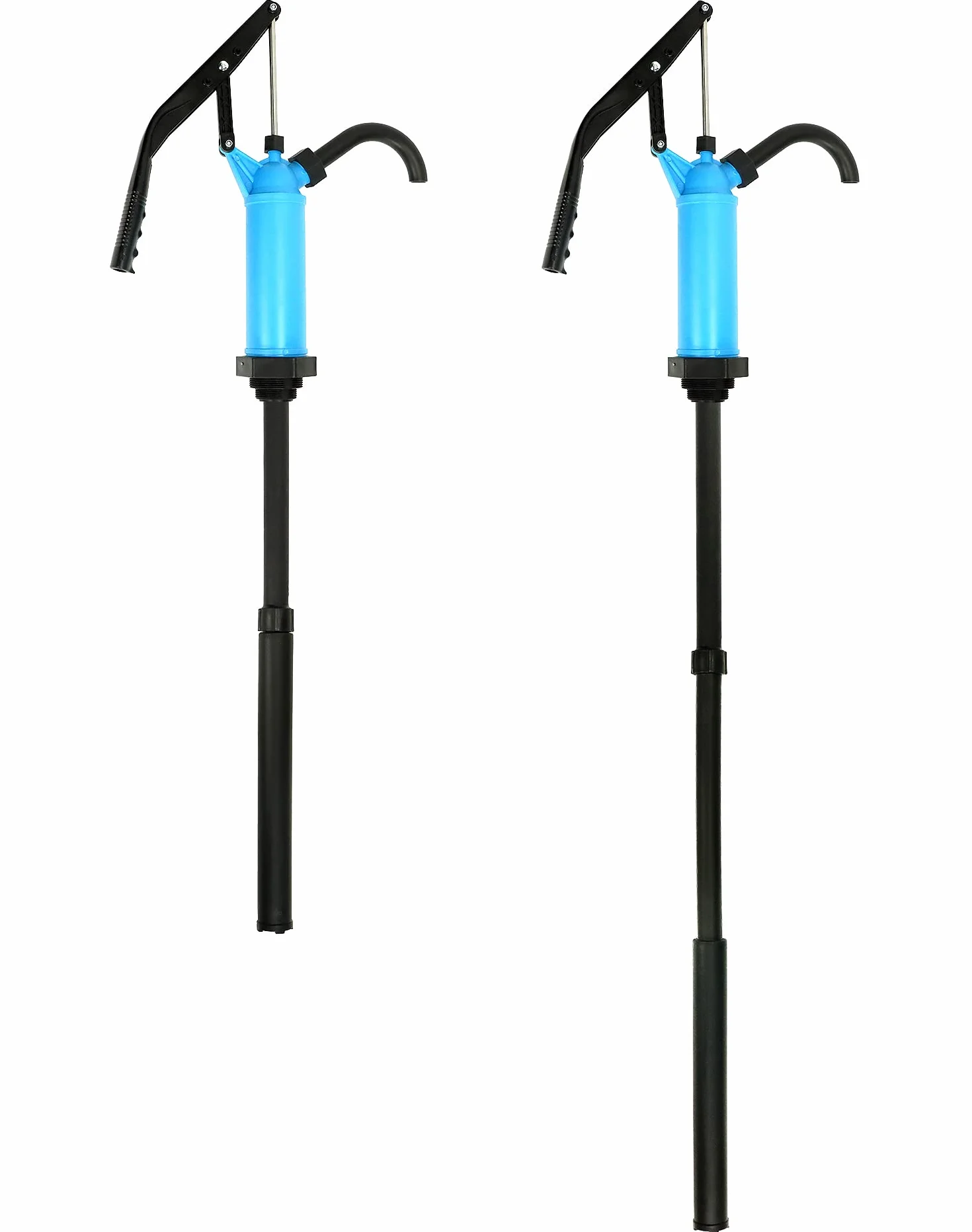 QWORK Pompa a Mano per Olio con Leva e Tubo Retrattile 28,5-89 cm