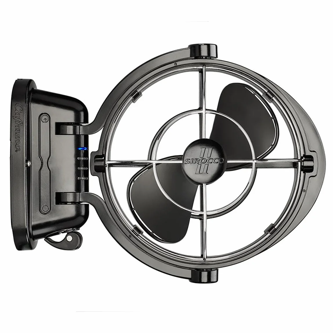 SEEKR Sirocco II ventola cardanica 3 velocità 125/185 CFM 12/24 V nero