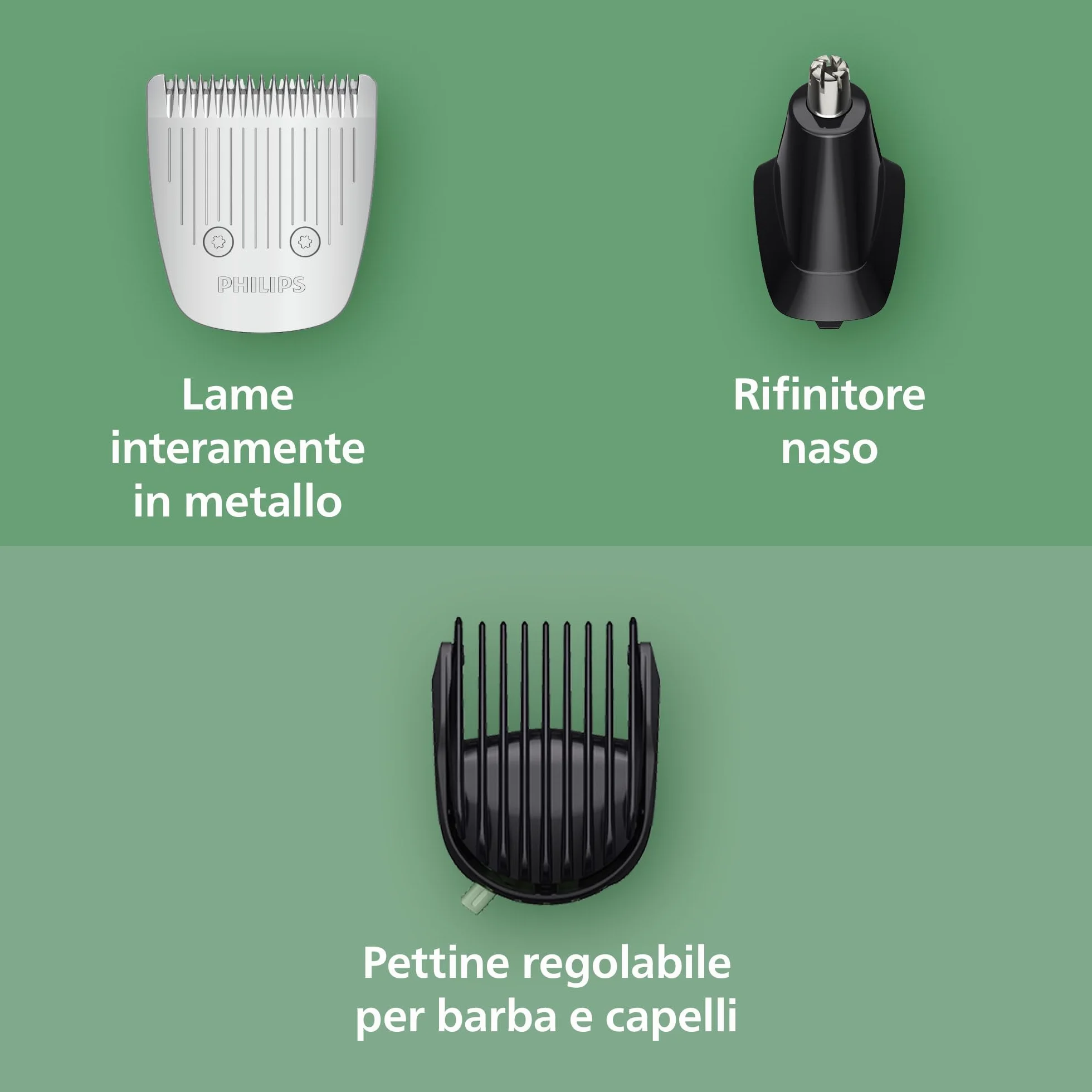 Philips Multigroom Serie 5000 10 w 1 - Trymer do brody, włosów i ciała, lame metalowe, 11 ustawień długości (0,5-16 mm), MG5918/15