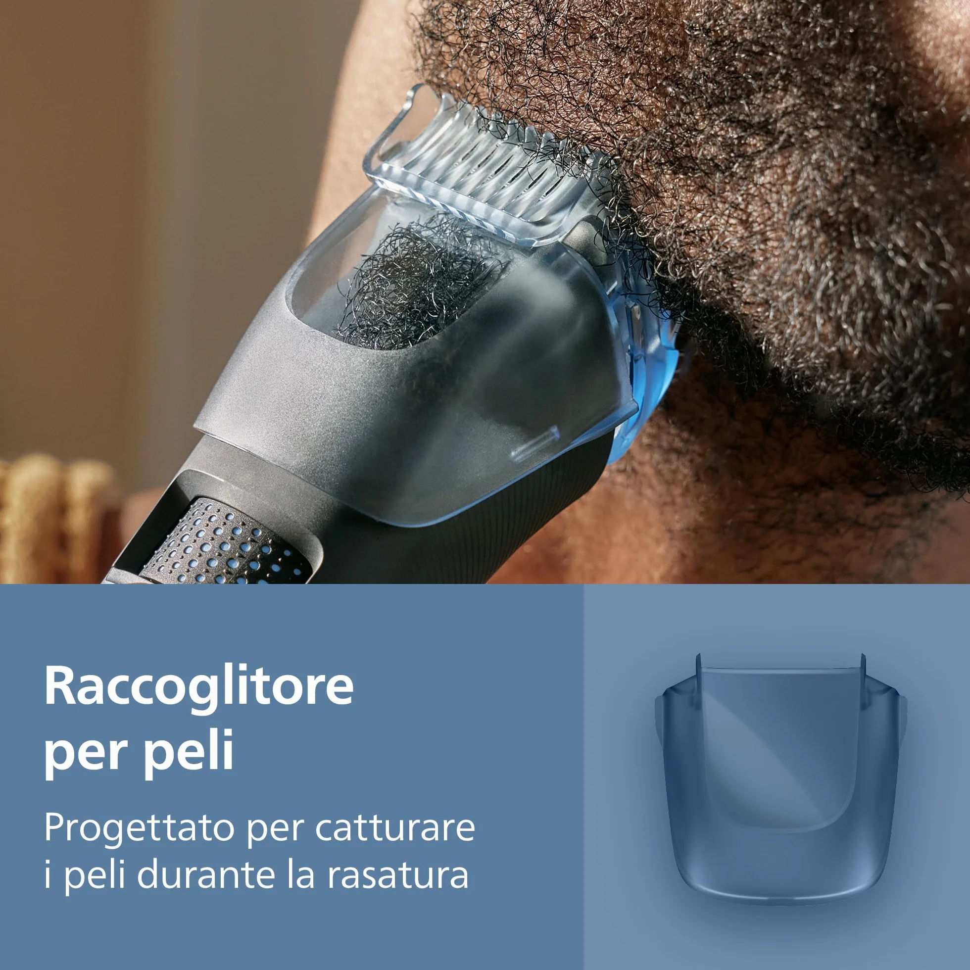 Philips Serie 5000 Regolabarba BT5765/15, Lame in Metallo Autoaffilanti, 40 Impostazioni Lunghezza, BeardSense, Impermeabile