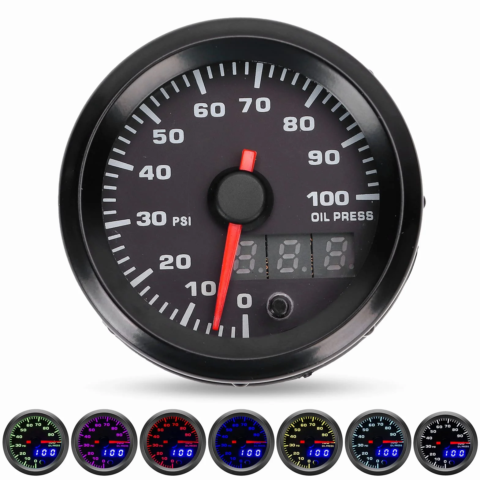 Manometro dell'olio, robusto display a LED Manometro digitale dell'olio ad alte prestazioni per auto