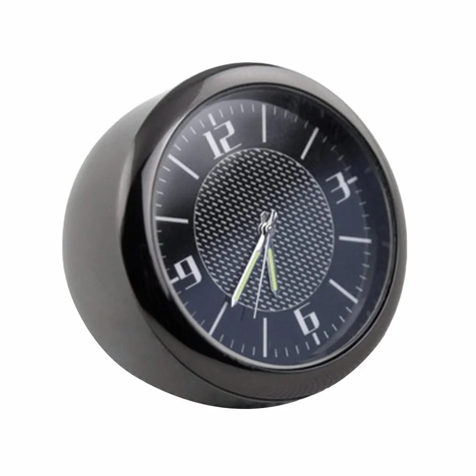 SPORTARC Orologio da auto, cruscotto fluorescente, apertura di ventilazione, da incollare, orologio al quarzo, orologio analogico per auto, barca, bicicletta, casa, lega di zinco
