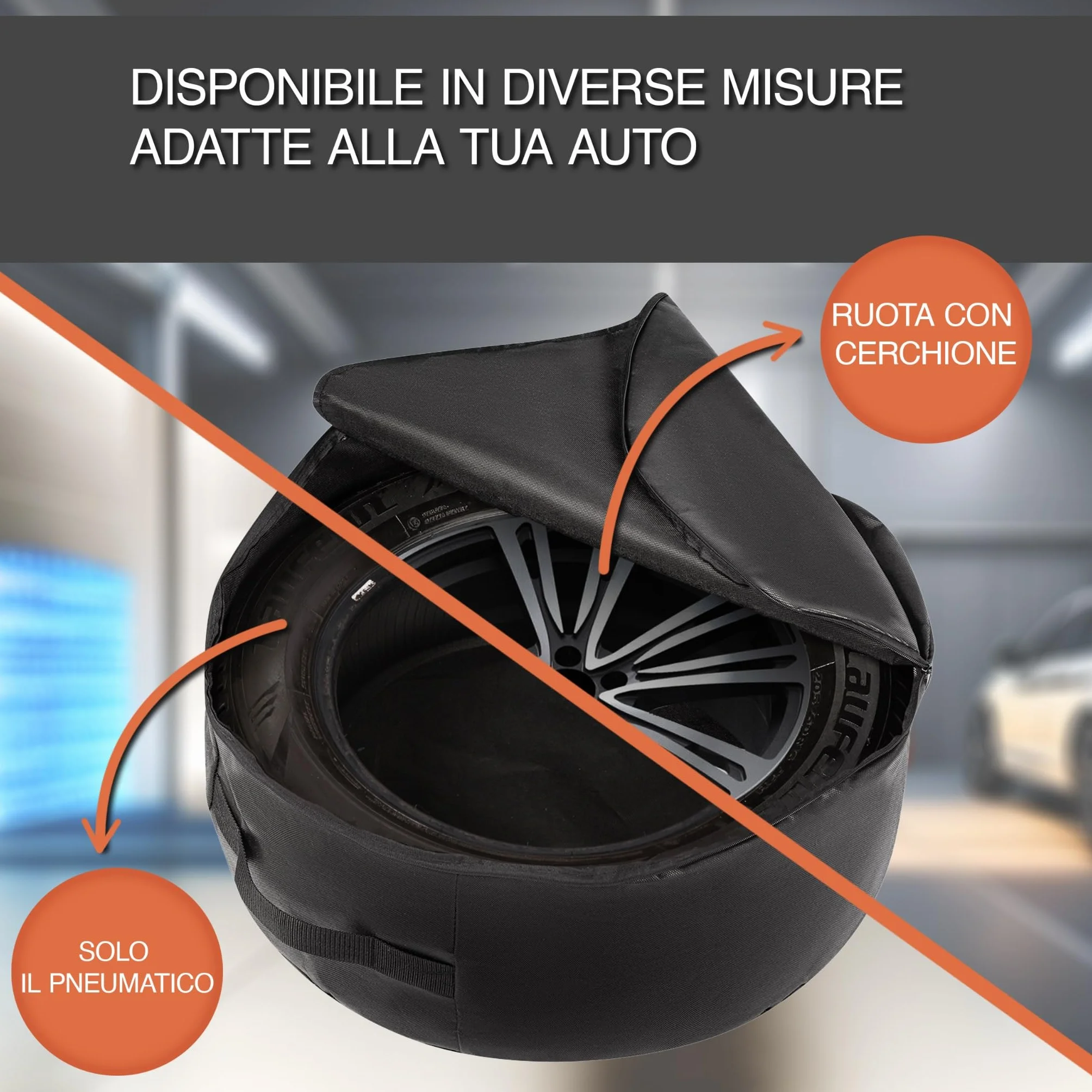 Sacca per Gomma Auto 3XL Impermeabile Custodia Resistente Stoccaggio Protezione Pneumatico