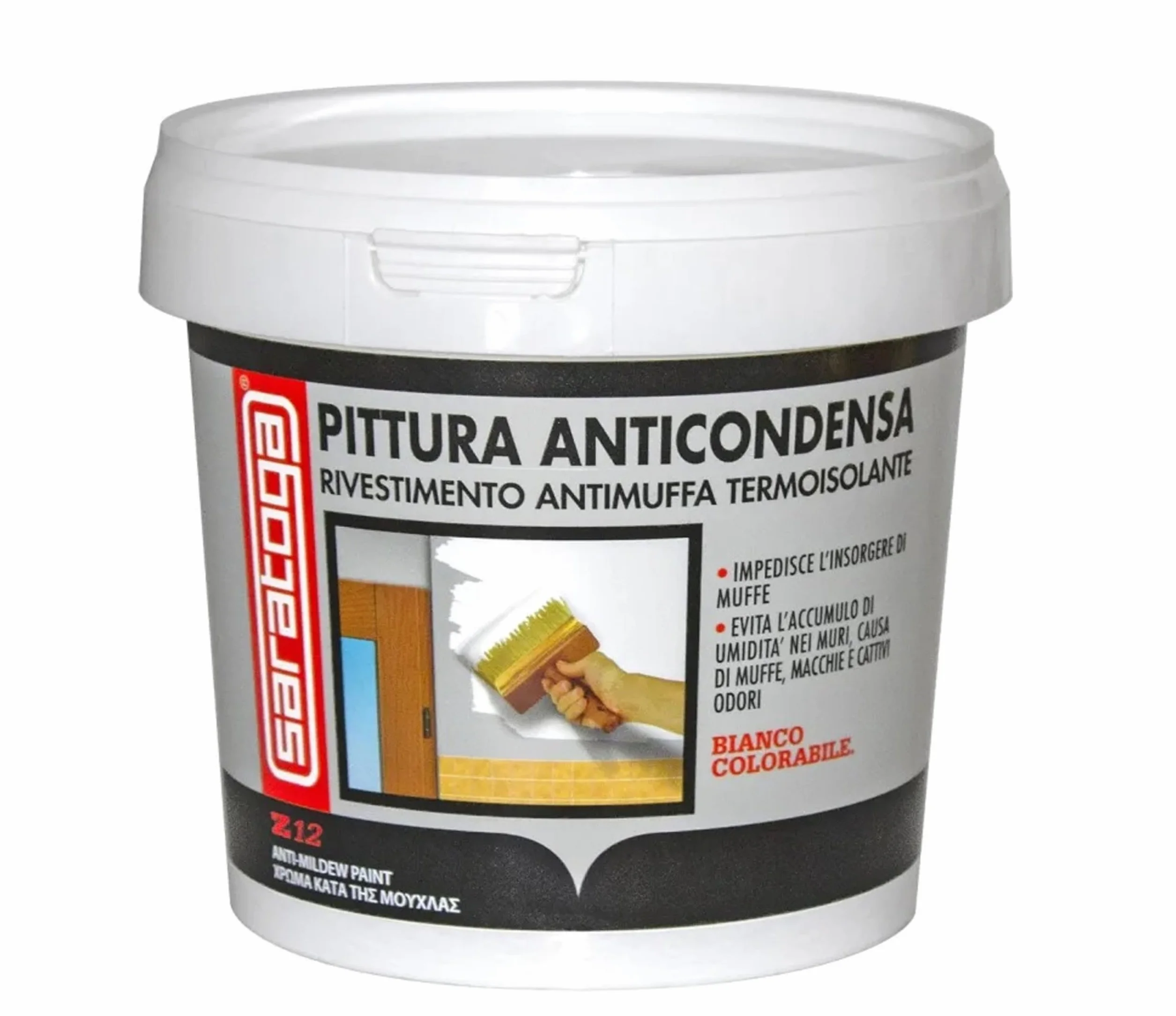 Saratoga Z12 Pittura Antimuffa Termoisolante con Microsfere Anti Condensa 750 ml