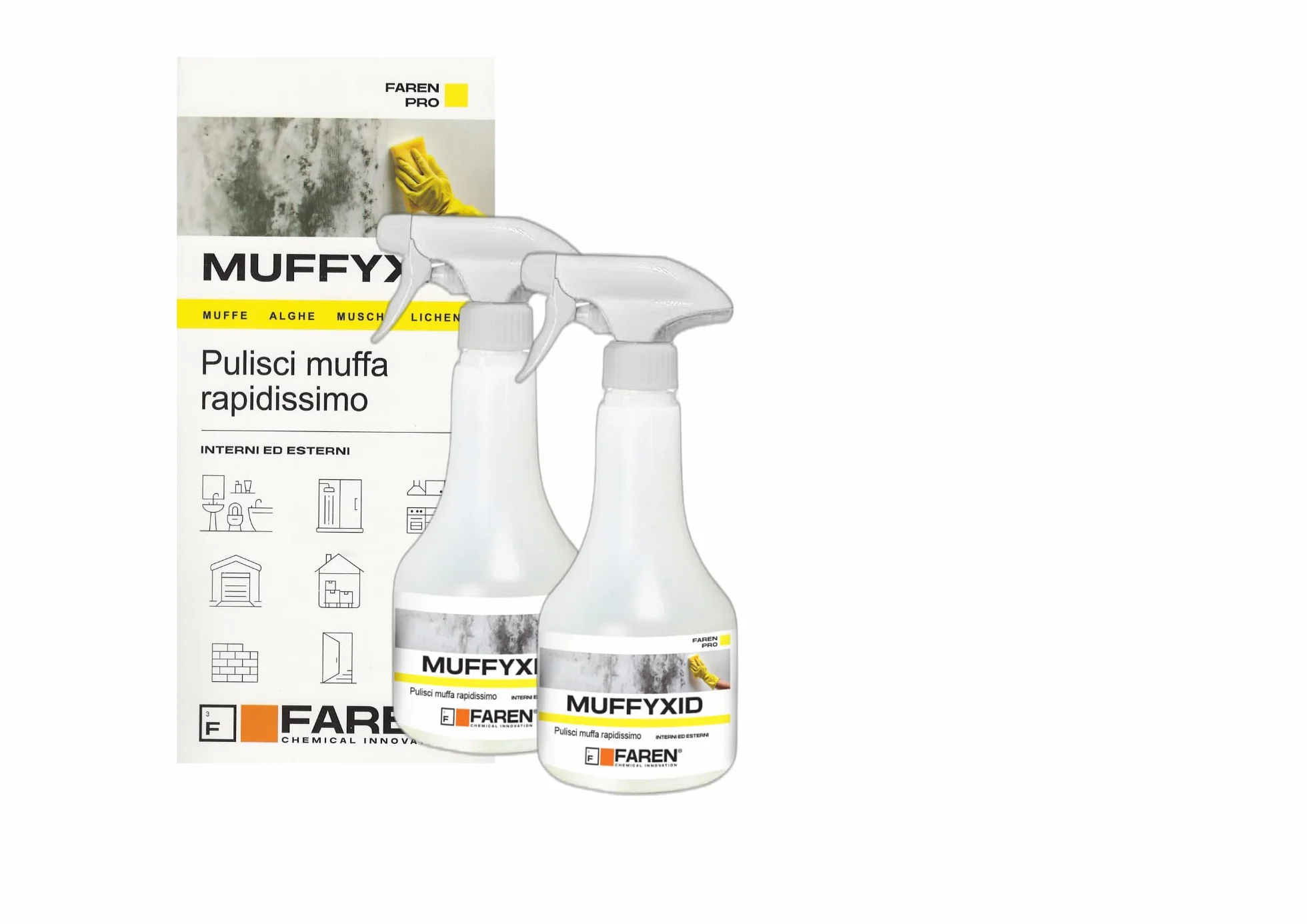 Faren Rimuovi Muffa Antimuffa Pulitore Muffa Azione Rapida Igienizzante 500ml (2)