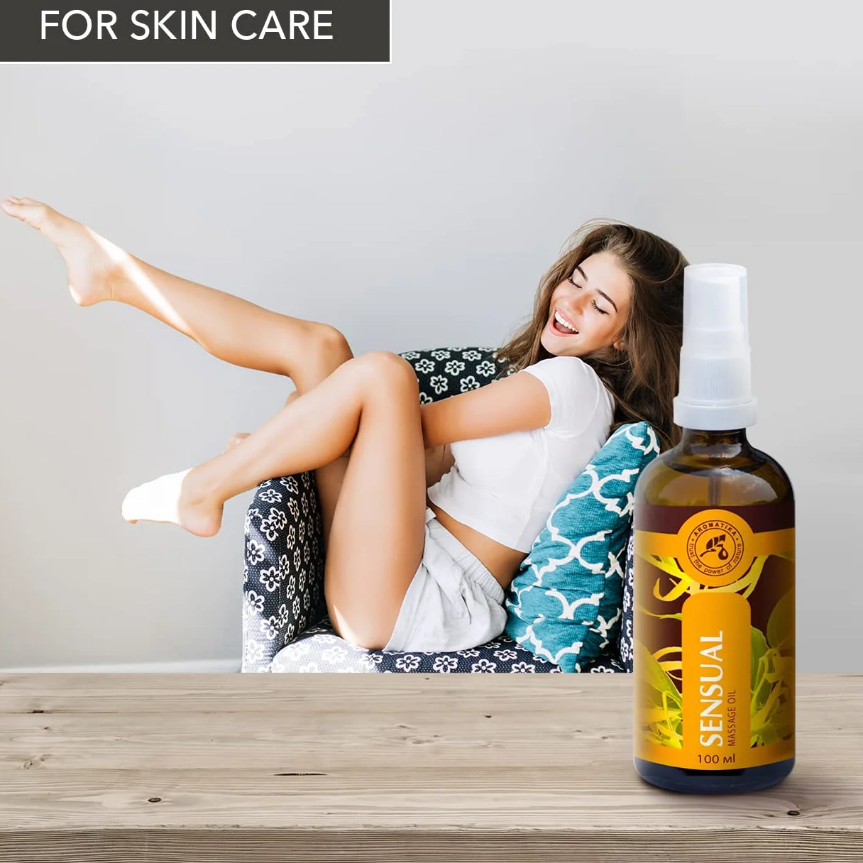Olio per Massaggi Sensibile 100ml - Olio Essenziale Naturale - Cosmetici Naturali