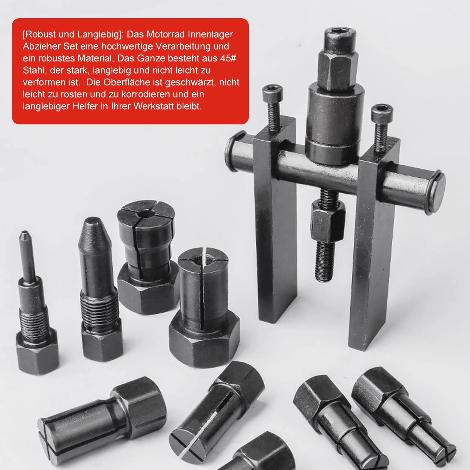 Set di 10 estrattori per cuscinetti interni per moto, 8-25 mm, rimozione cuscinetto ruota