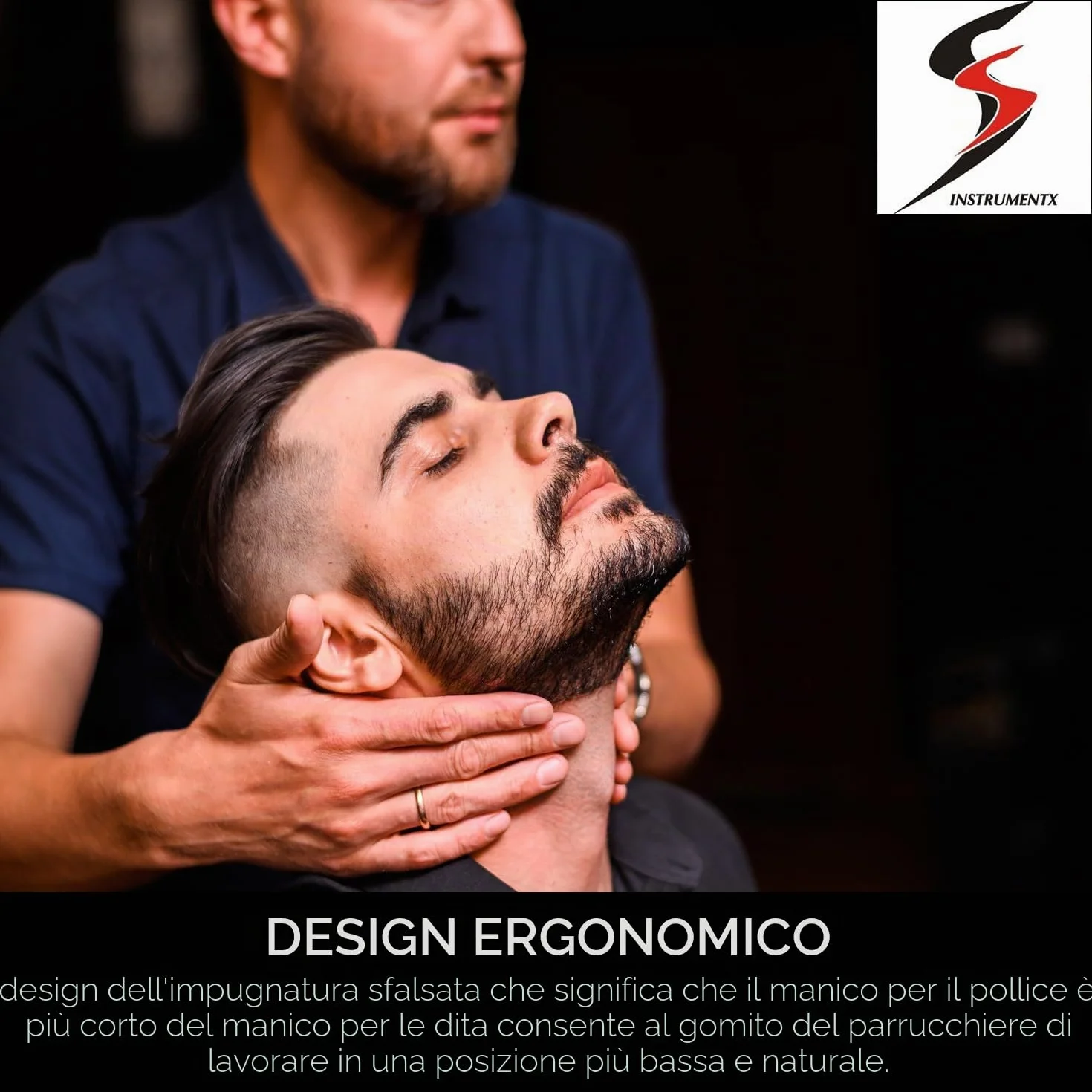 SS INSTRUMENTX Barba e baffi forbici Professionali in acciaio inossidabile per capelli, sopracciglia, ciglia e peli nasali
