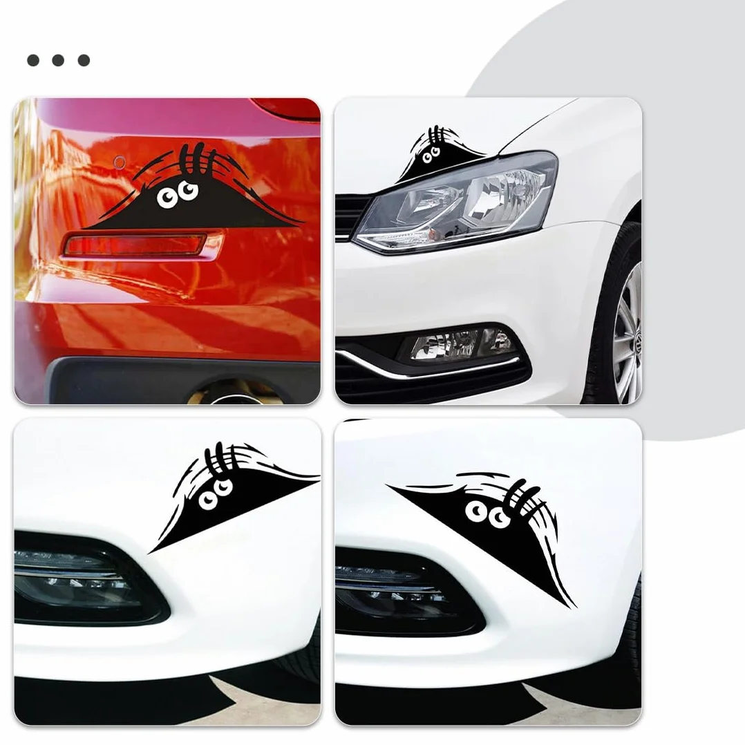 Adesivo Divertente Mostro con Gli Occhi, 4 pezzi Mostro Spia Adesivo per Auto Mostro che Sbircia, Decalcomanie per Decorazione Auto, autoadesiva Decalcomanie Autoadesivo per l'automobile