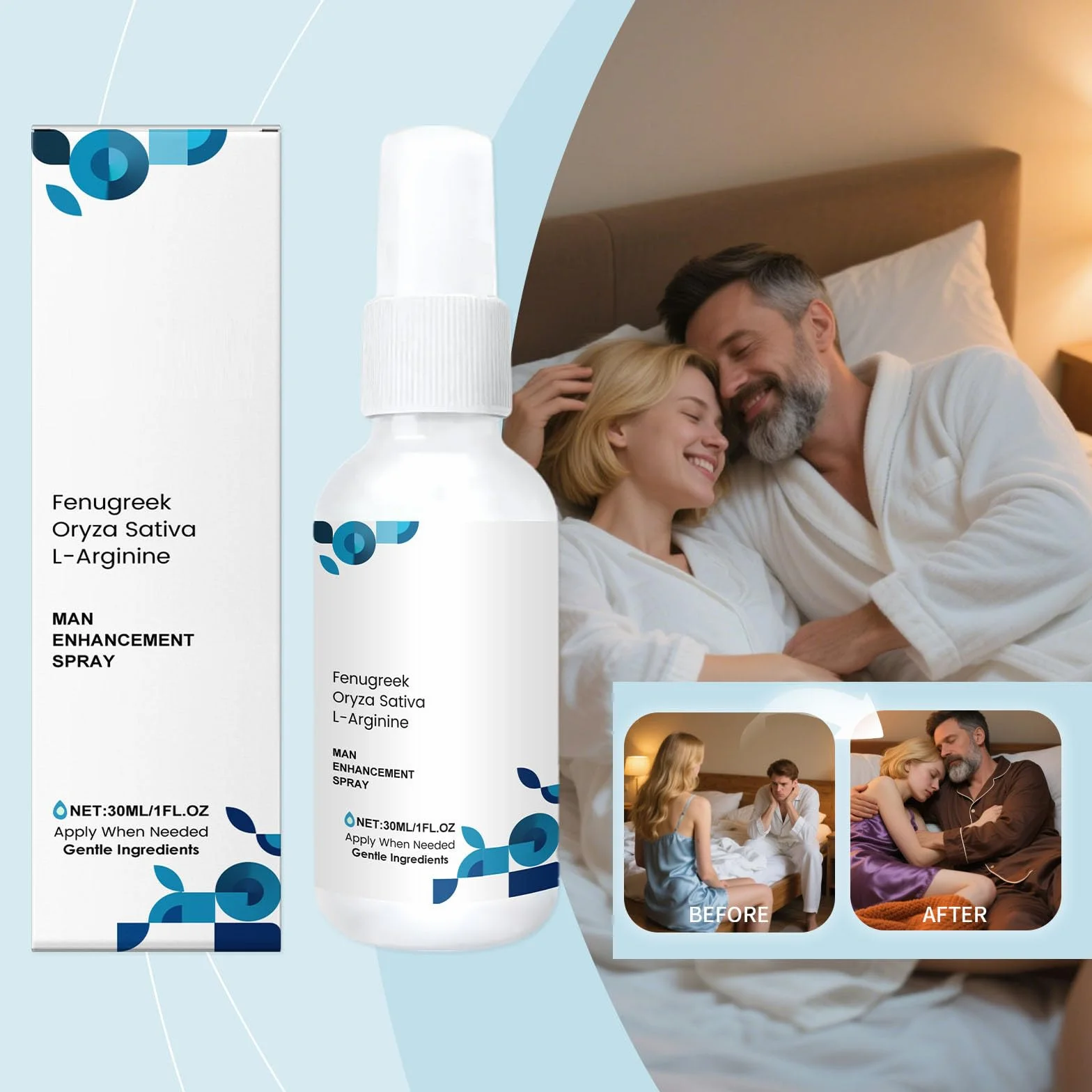 Spray Potenziante per Uomo 30ml Effetto Rapido Supporto Duraturo Aumenta Vitalità Resistenza