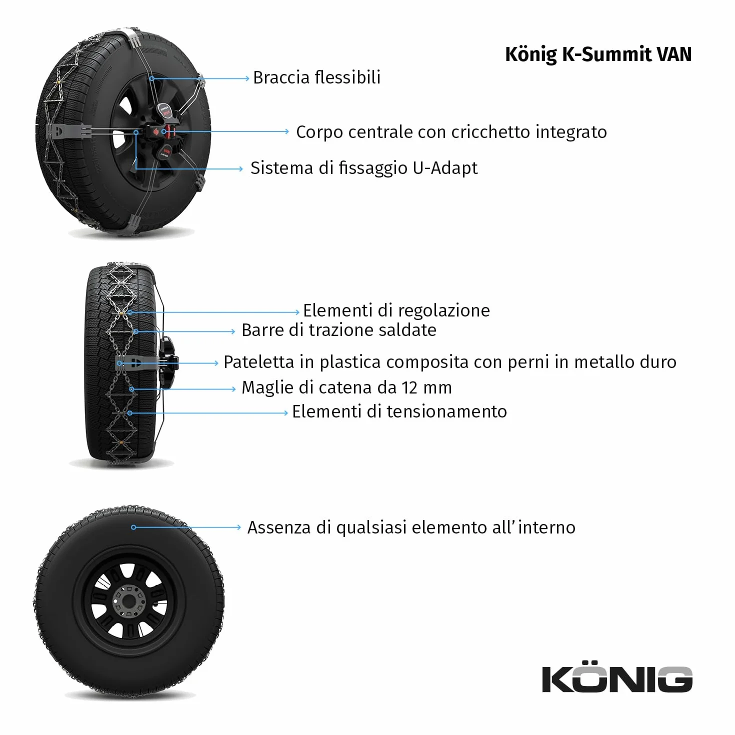 KÖNIG K-Summit VAN K84 Catene da Neve