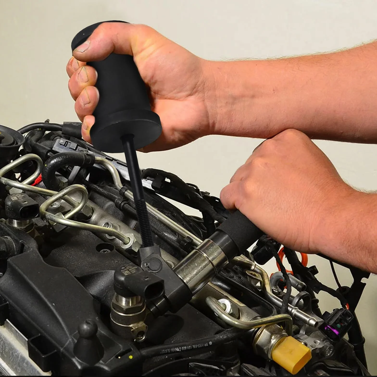 Estrattore Iniettori Diesel Compatibile Audi VW VAG 1.6 2.0 TDi T10402 T10415 con Martello di Scorrimento 5 Adattatori