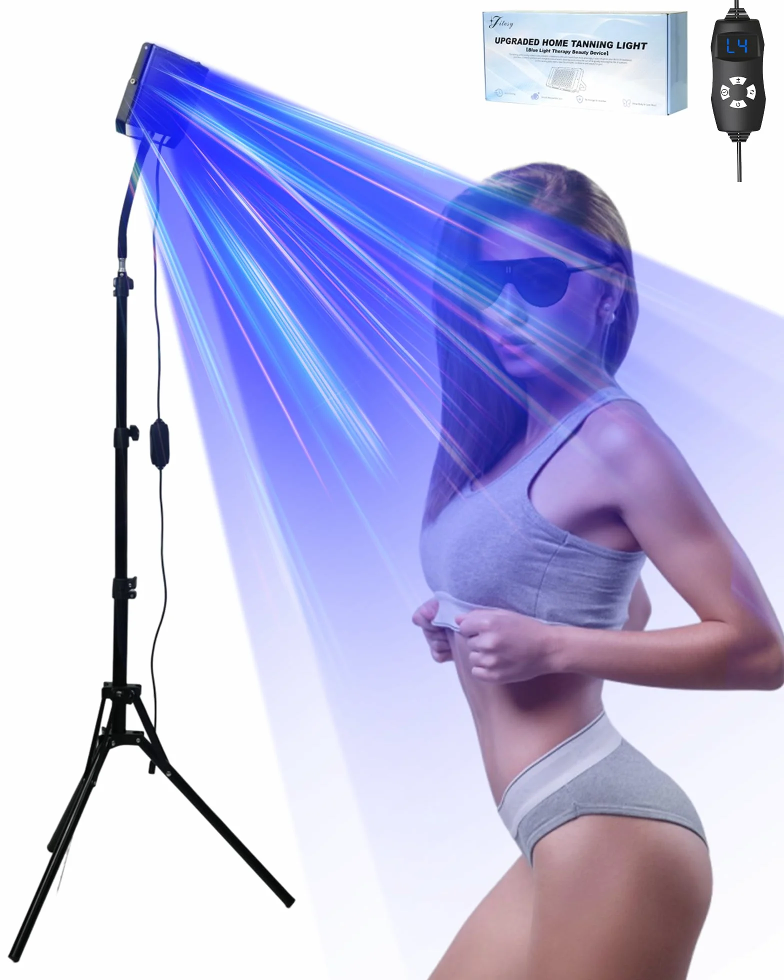 Lampada abbronzante solare 50 W 5 livelli luminosità viso