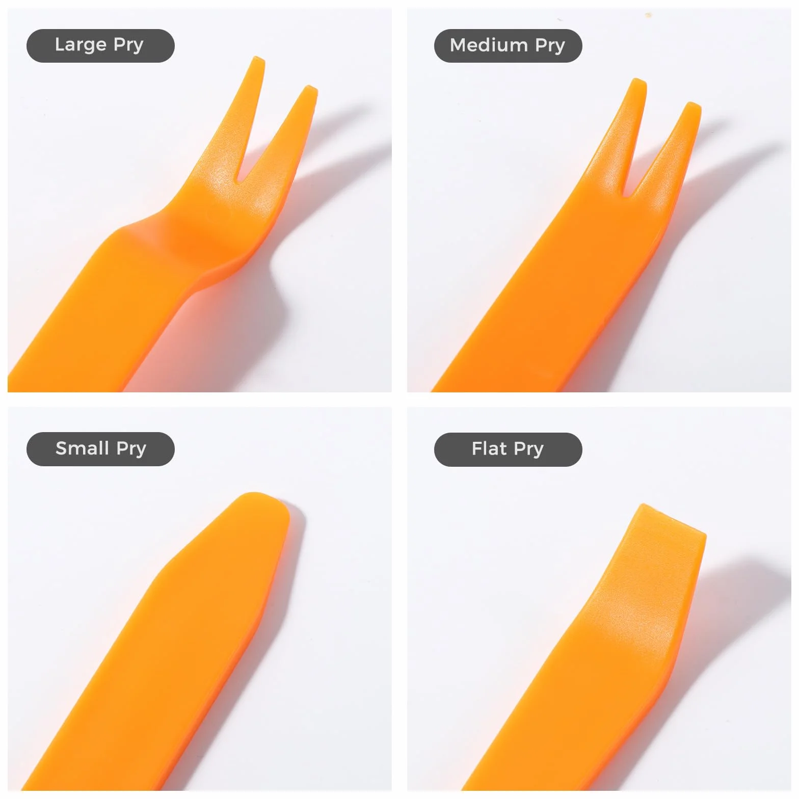 Diboniur 4Pcs Kit smontaggio Plastiche Auto, Leve Plastica Smontaggio Auto per Pannelli Auto Autoradio Cruscotto