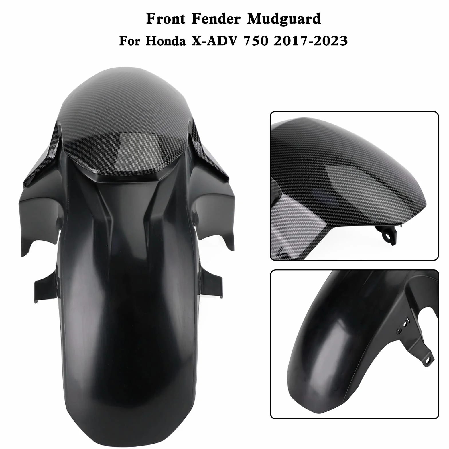 Topteng Front Fender Mudguard Fairing Adatto per Honda XADV750 X-ADV 750 2017-2023 Carbon