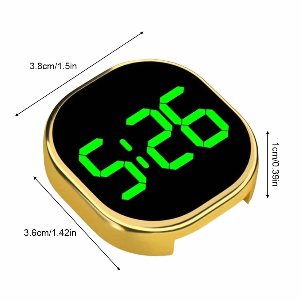 Orologio elettronico, orologio elettronico LED per veicoli, schermo LCD chiaro, utilizzato per cruscotti automobilistici e avventure all'aperto (A)