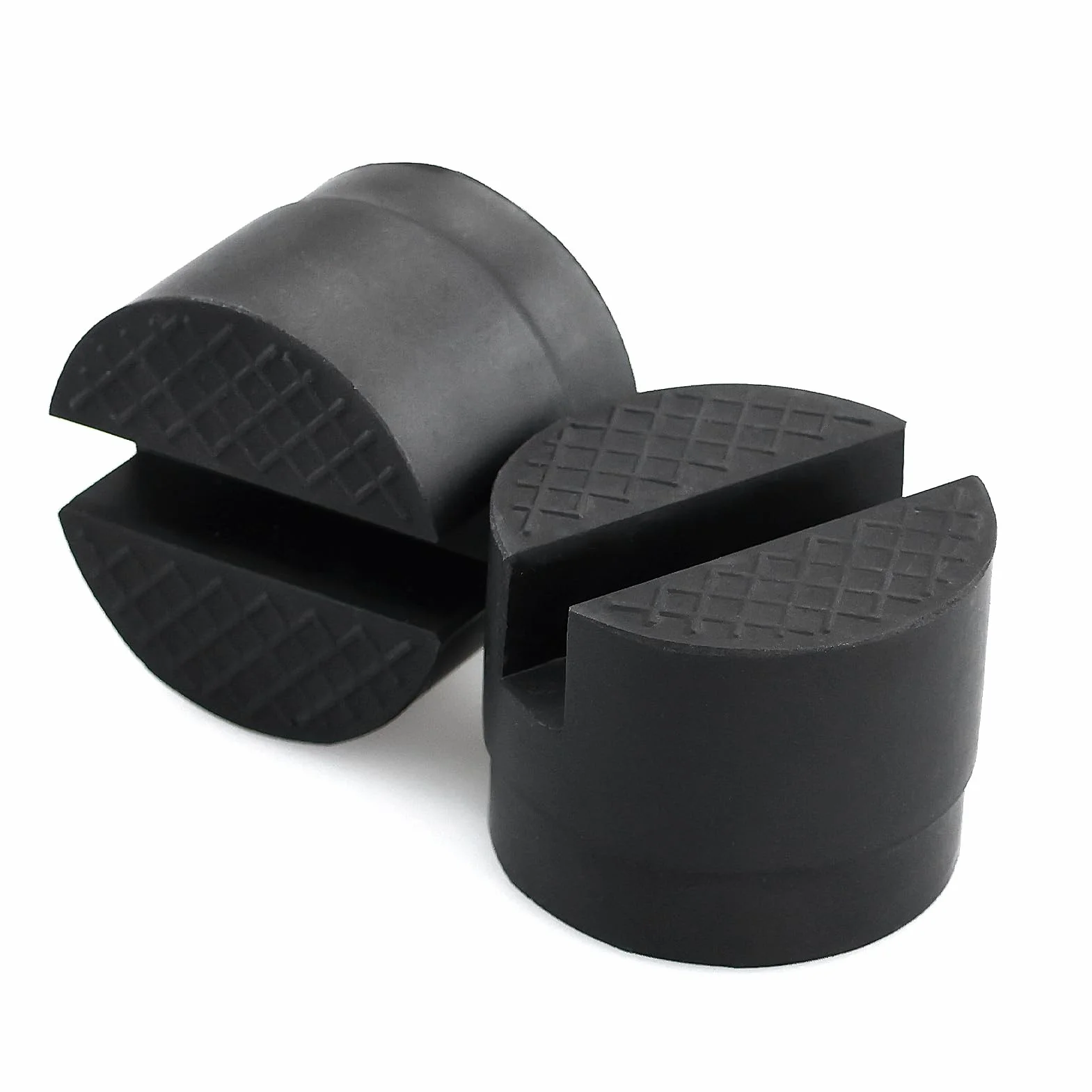 Cuscinetti in gomma per cric 48 mm, blocchi di supporto universali nero