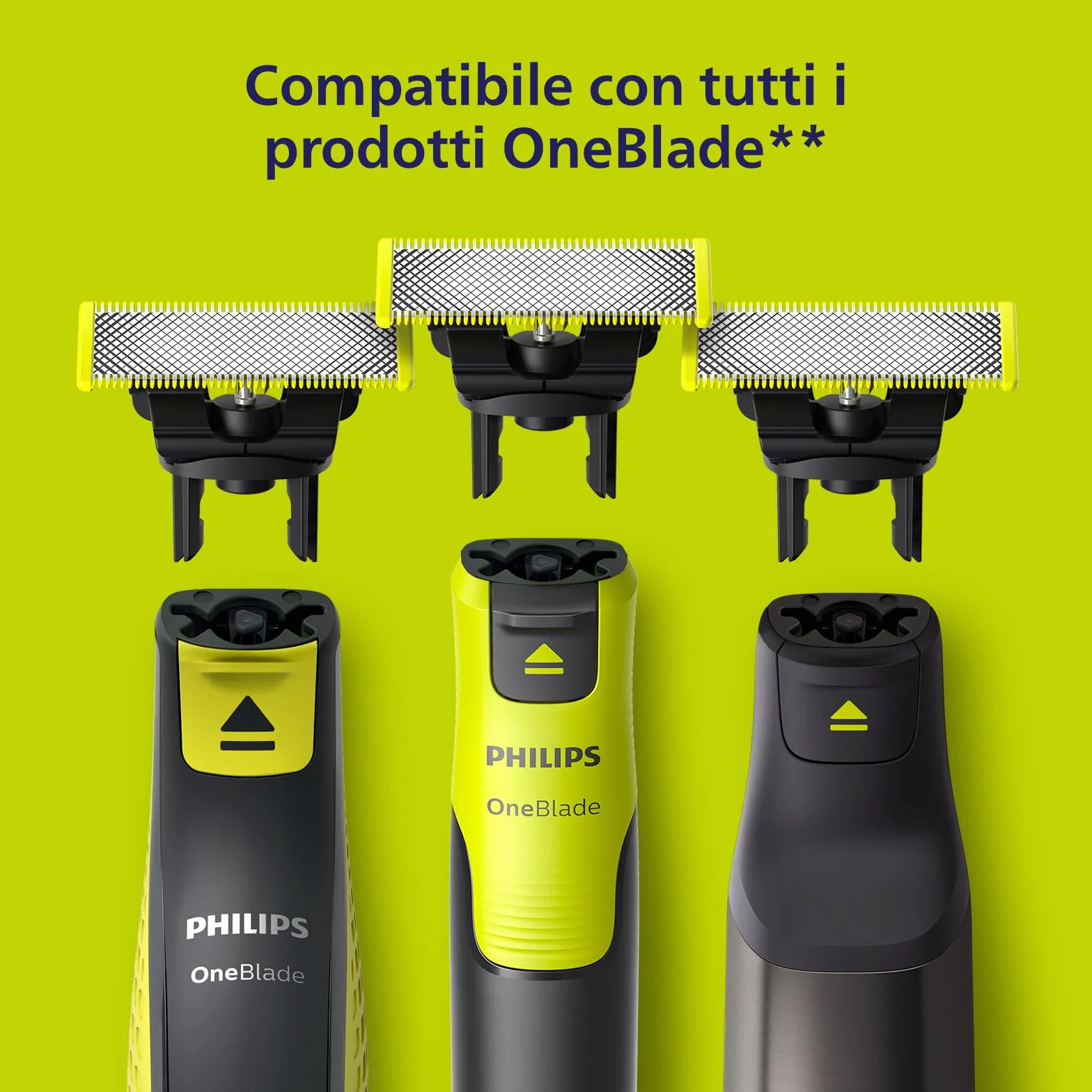 Philips OneBlade 360 Lame di ricambio QP440/50, confezione 4, per rasoio e tagliacapelli elettrici