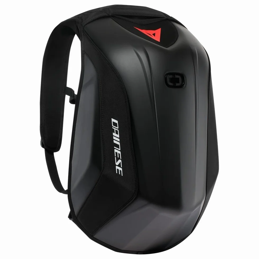 DAINESE - Zaino Moto D-Mach, Aerodinamico e Ergonomico, con Scomparti per Laptop e Scarpe, Cinghia Porta Casco, Zaino Moto Rigido Impermeabile da 22.2 L