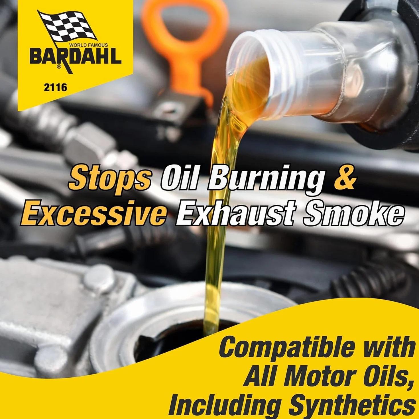 Bardahl Trattamento No Smoke 473ml - Aumenta Viscosità Olio Motore per Auto Benzina Diesel