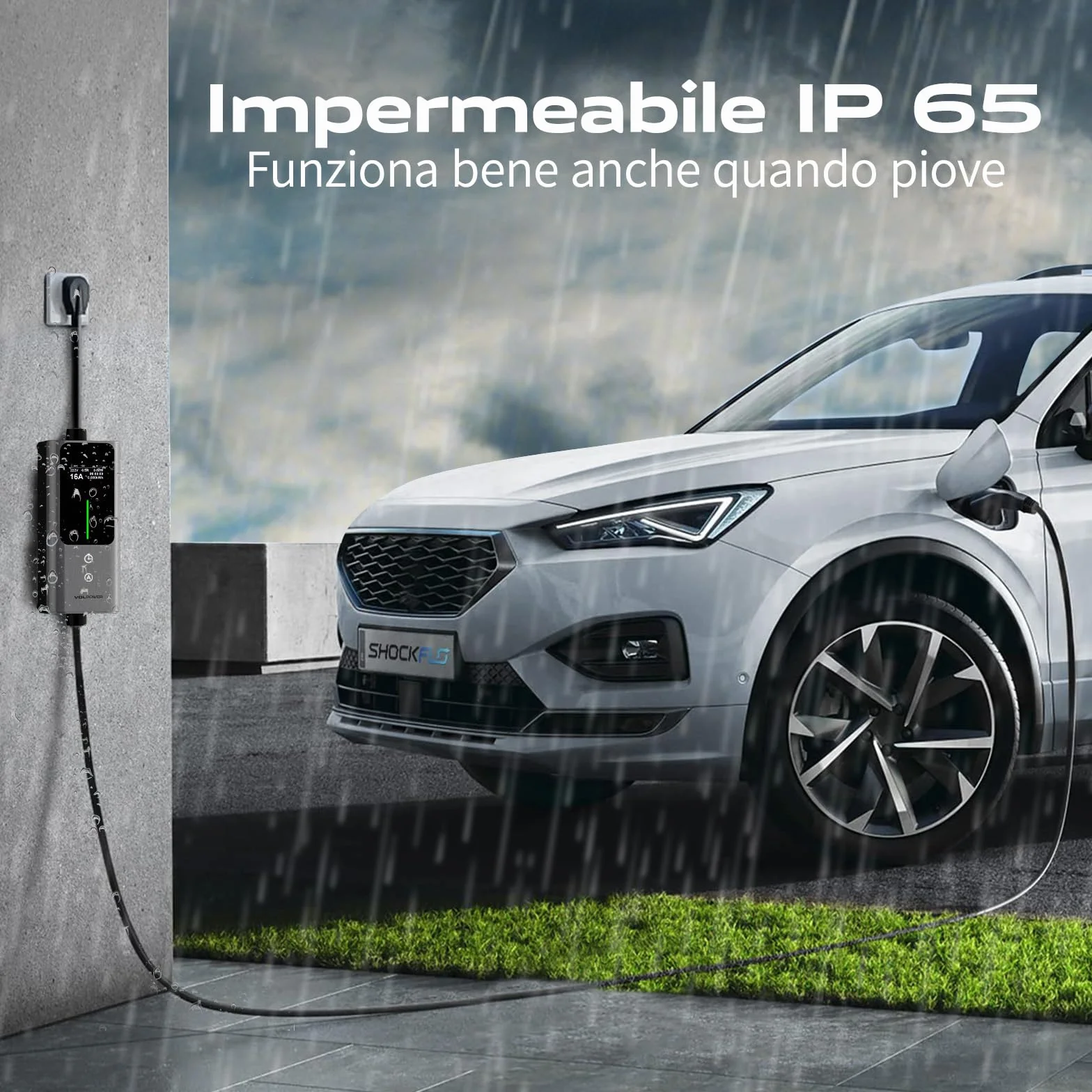 Cavo Ricarica Auto Elettrica Tipo 2 3,68kW 6-16A 5m IP65 VDLPOWEREU