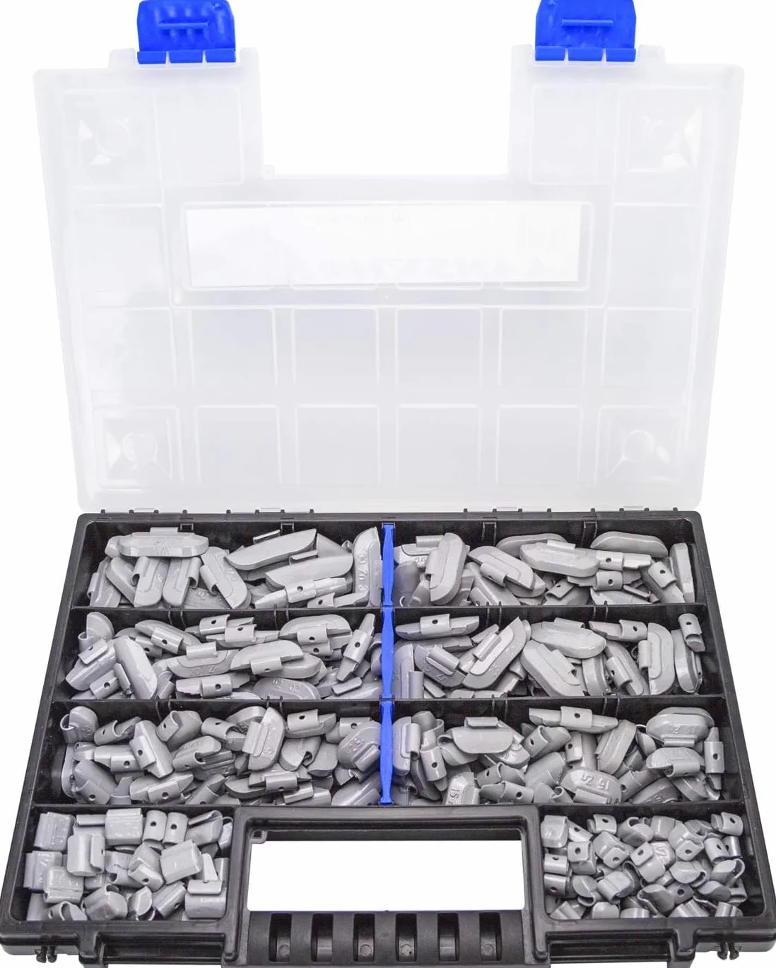 HASKYY 225 Contrappesi assortiti da 5 a 30g per equilibratura ruote in ferro auto compreso l'organizzatore/scatola di assortimento