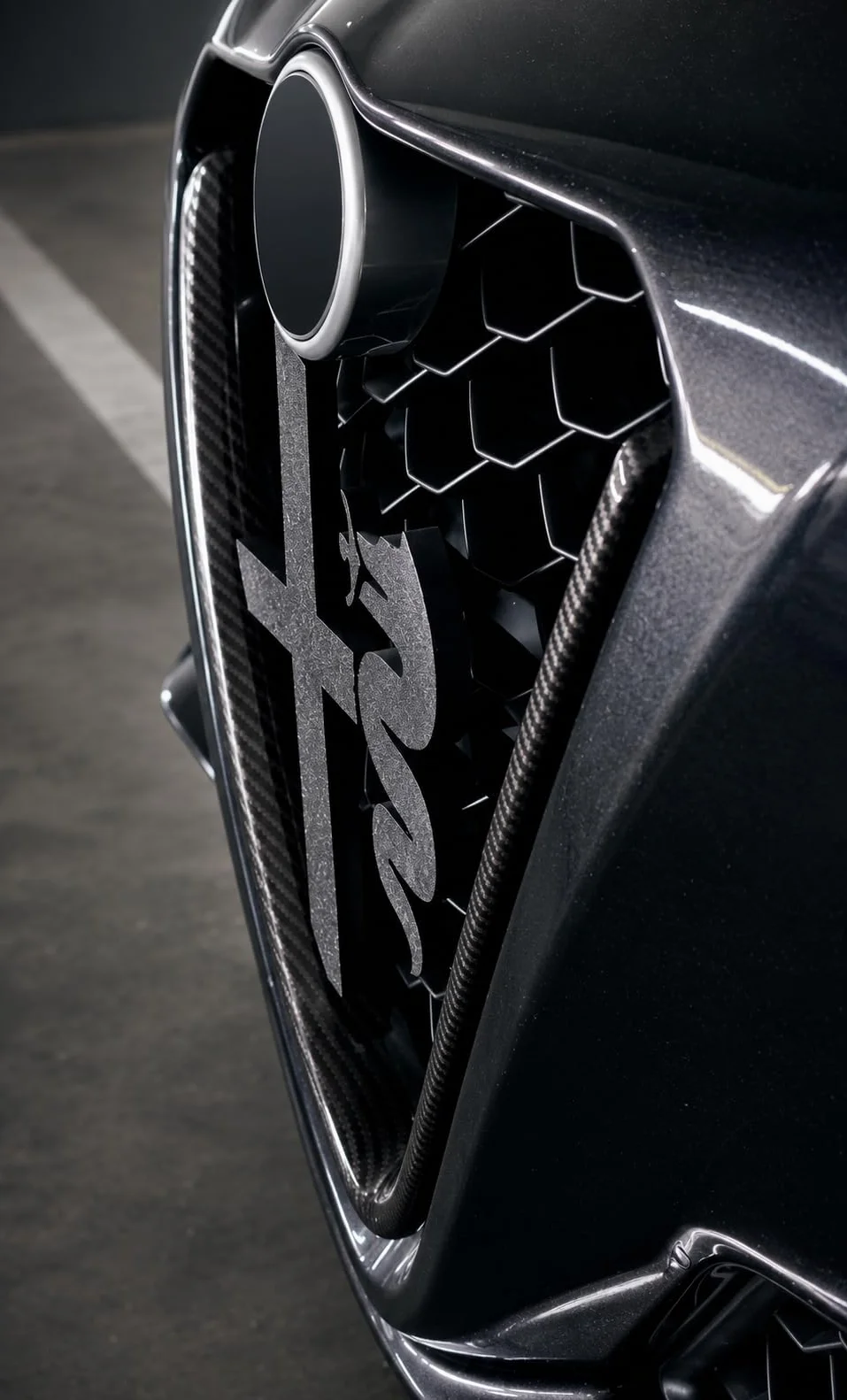 Logo per Griglia Alfa Romeo Giulia Stelvio Stemma Tuning