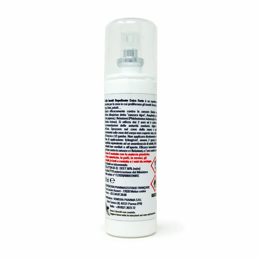 Foille Insetti Repellente Extra Forte DEET 50% Spray 200 ml