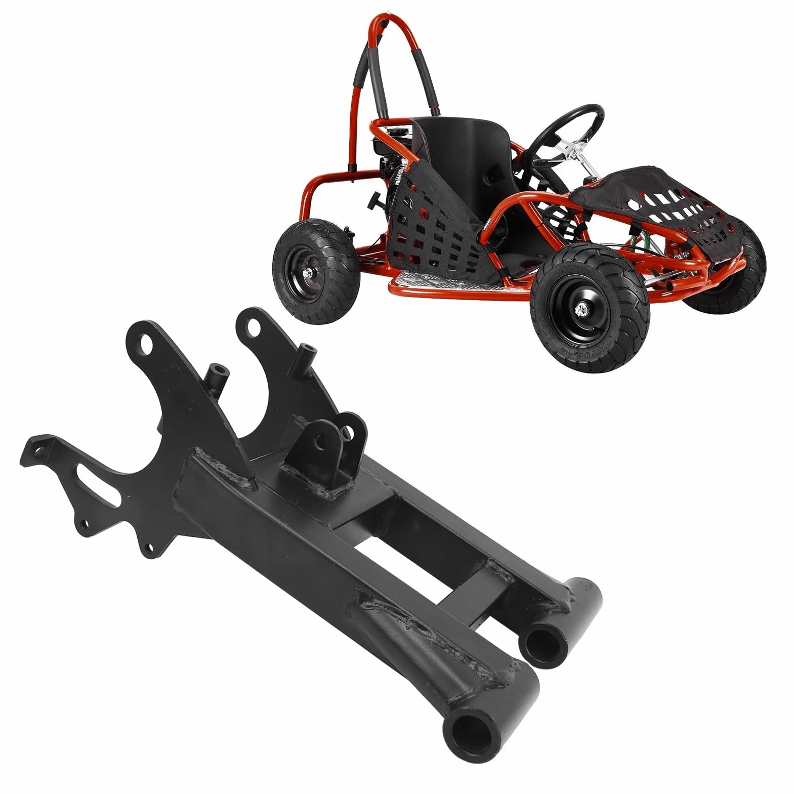 Braccio Oscillante Sospensione Posteriore, Telaio Oscillante Bilanciere Sospensione Forcella Asse Posteriore Adatto per Quad ATV 49cc 50cc 70cc 90cc 110cc Go Kart UTV Quad