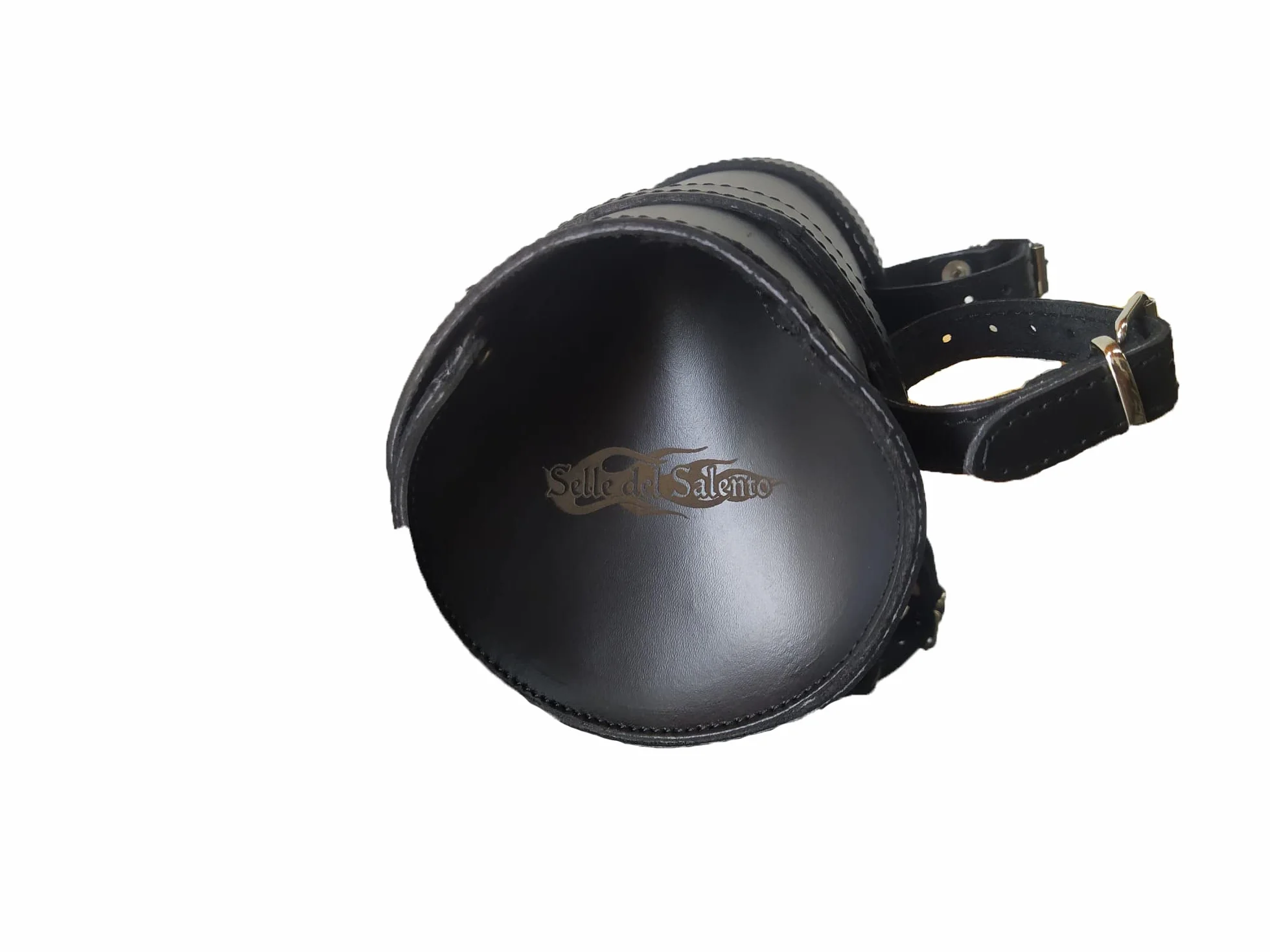 Selle del Salento Barilotto borsa moto 25x12 con incisione teschio con scritta Motociclista strana meravigliosa gente shull compatibile con harley devindson