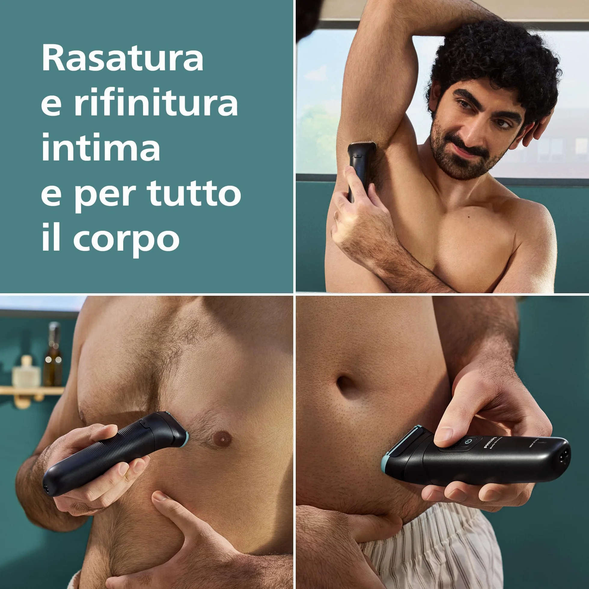 Philips Bodygroom Serie 5000 BG5470/15 Trymer do męskiej depilacji, wodoodporny, 100 minut pracy