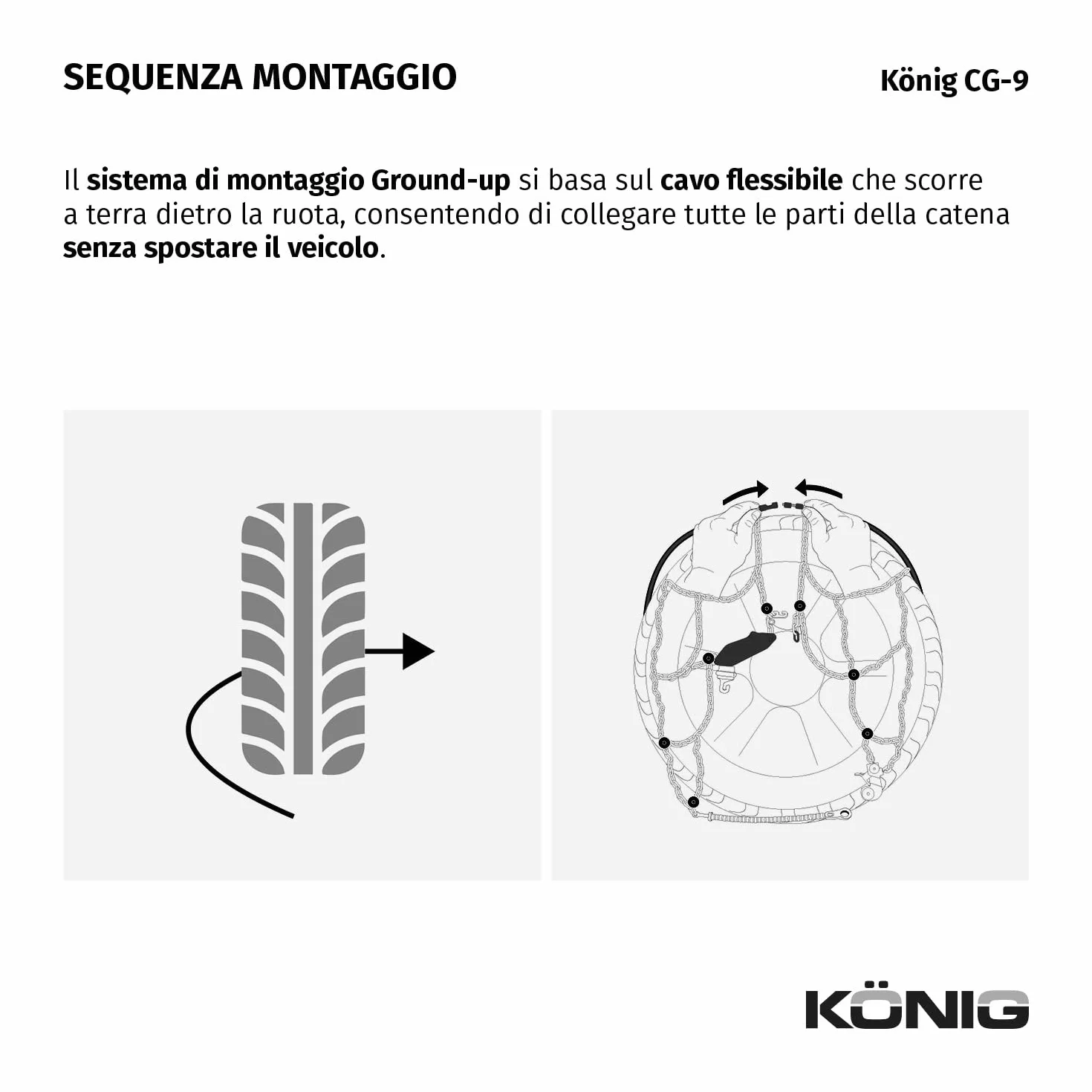 KÖNIG CG-9 104 Catene da Neve