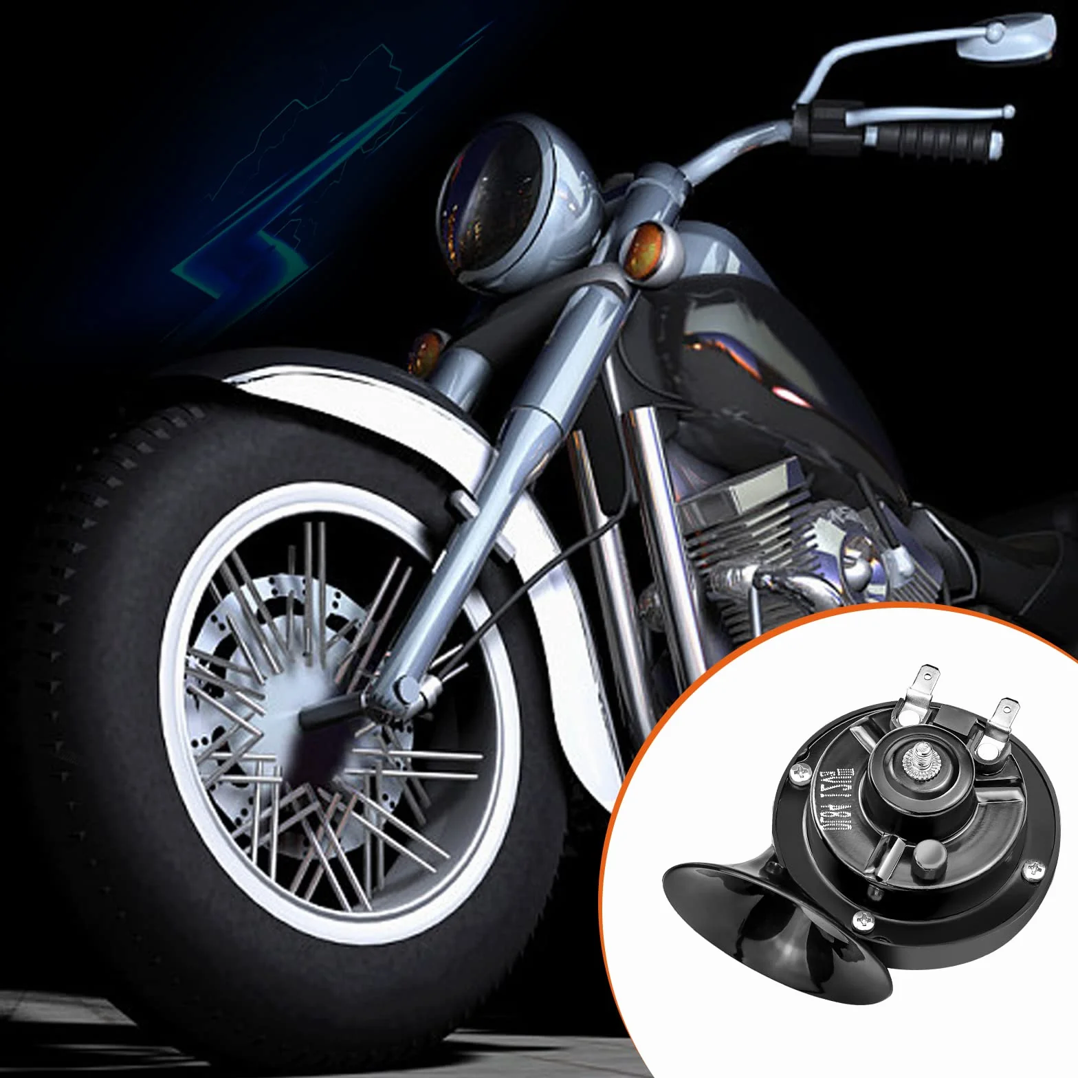 Clacson Corno di Segnalazione Universale 118db ad alta voce Impermeabile Tromba per Auto Camion e Motocicli - 12V