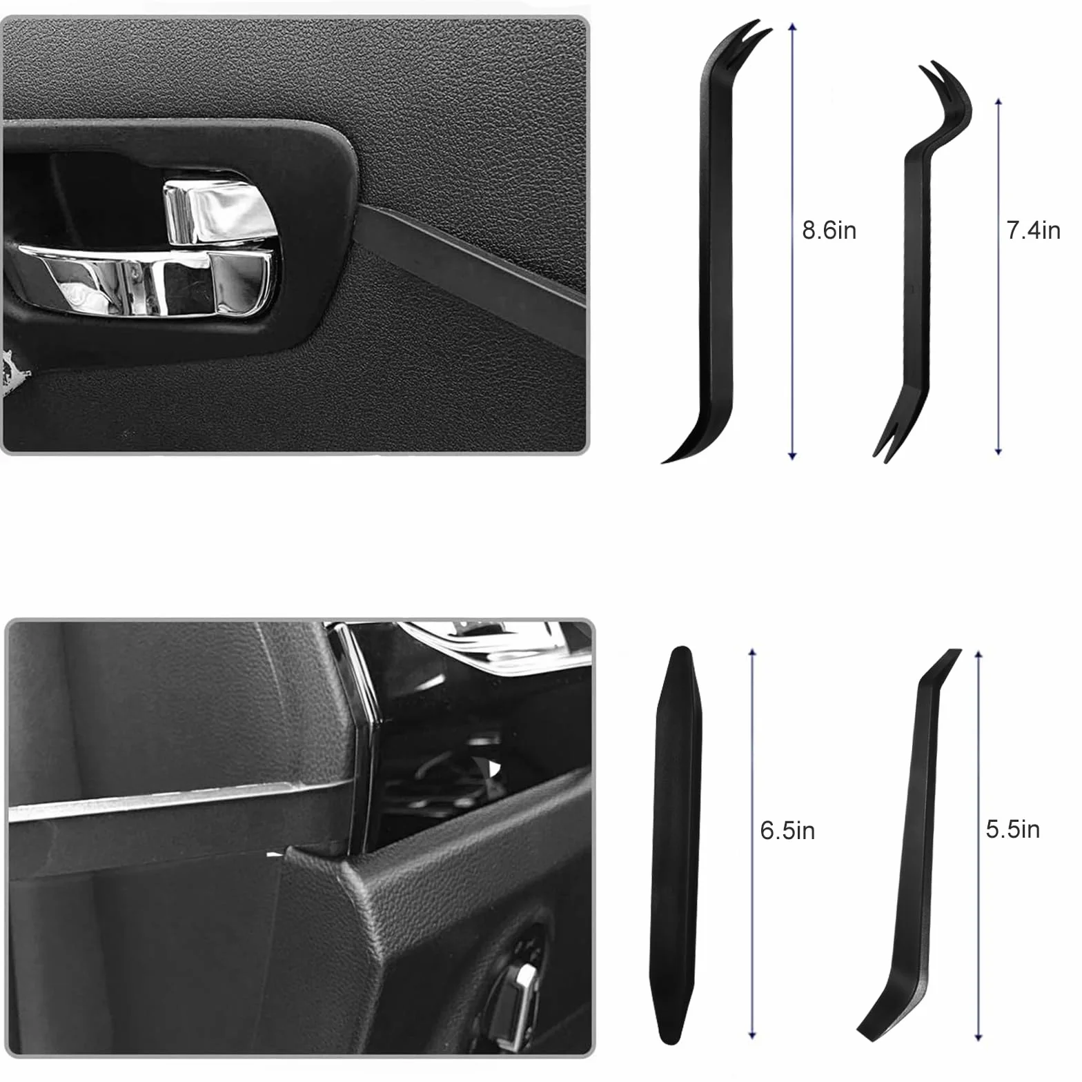 Strumenti di rimozione Auto, 24 Kit di Smontaggio per Riparazioni Auto MetalloStrumento Rimozione del Pannello Veicolo Rimozione Cunei Trim Interno Strumento Leva Radio (Nero)