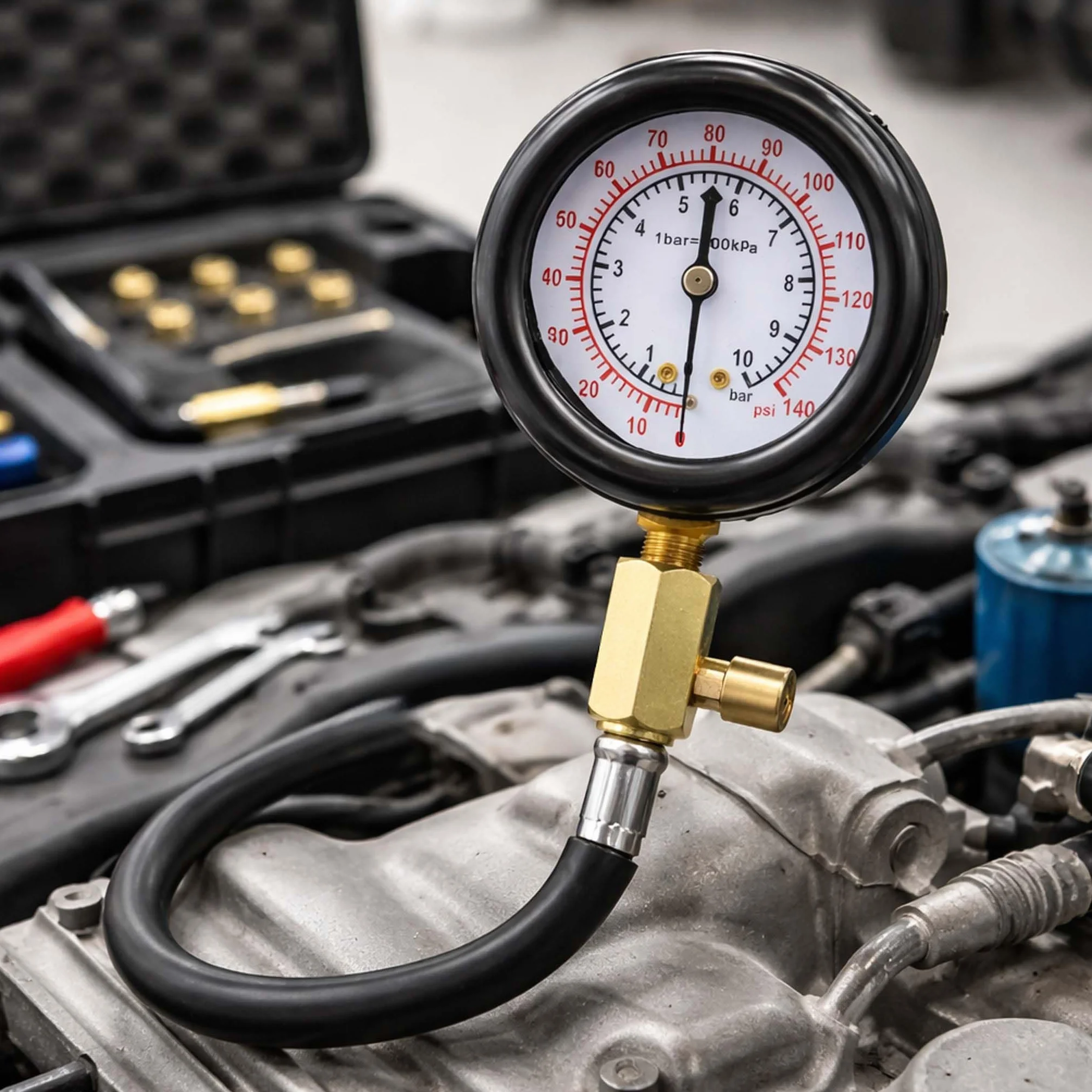 Wiltec Tester per Pressione Olio Motore Auto Set da 12 Pezzi misuratore Pressione Olio