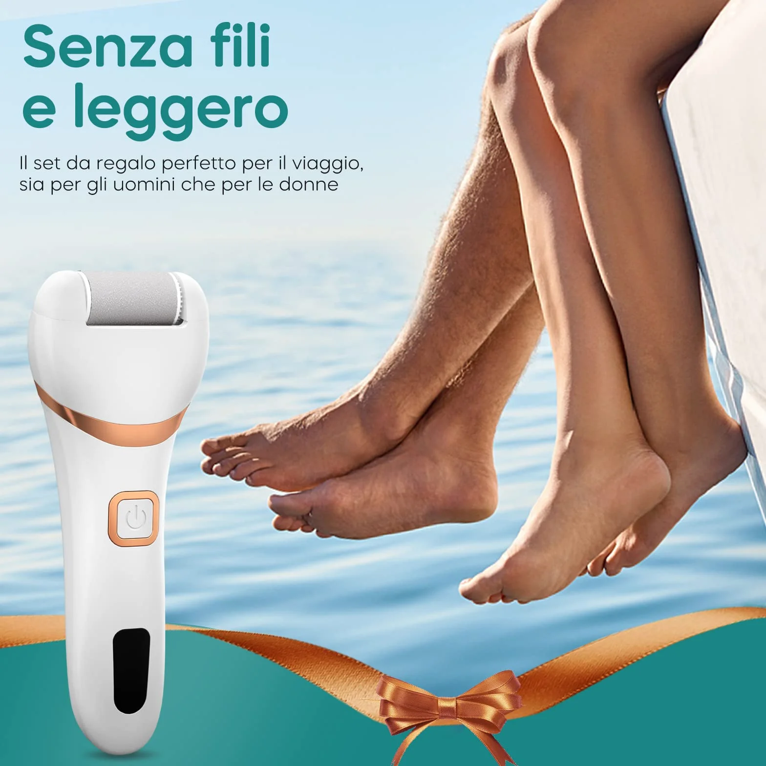 Eletorot Raspa Elettrica Ricaricabile 2 Velocità per Calli e Pelle Morta