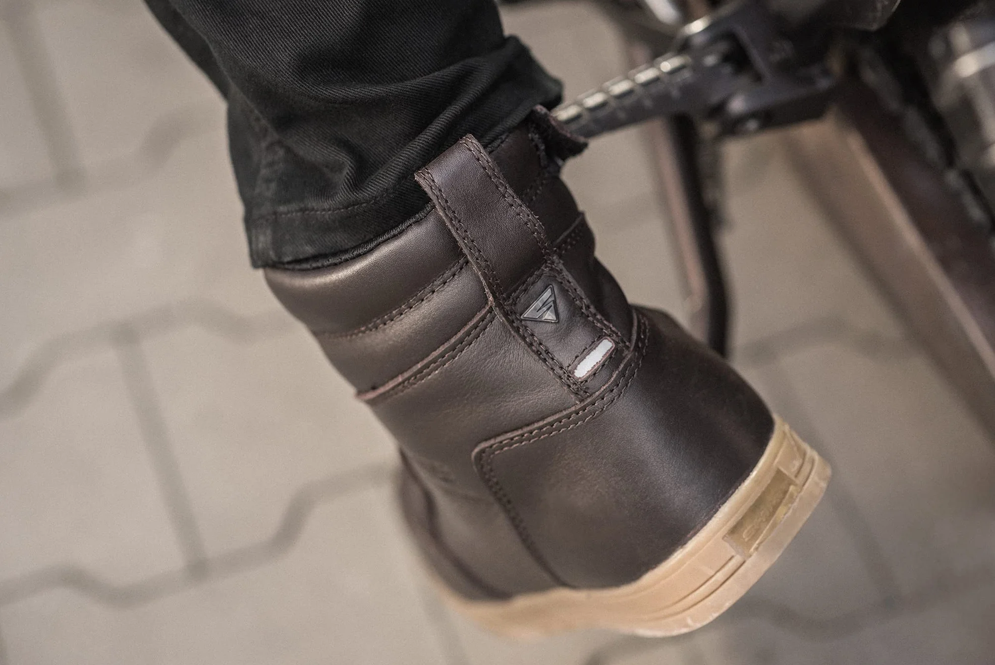 SHIMA BLAKE, Scarpe Moto Uomo - Rinforzate Stivali Moto Uomo in Pelle, Supporto alla Caviglia