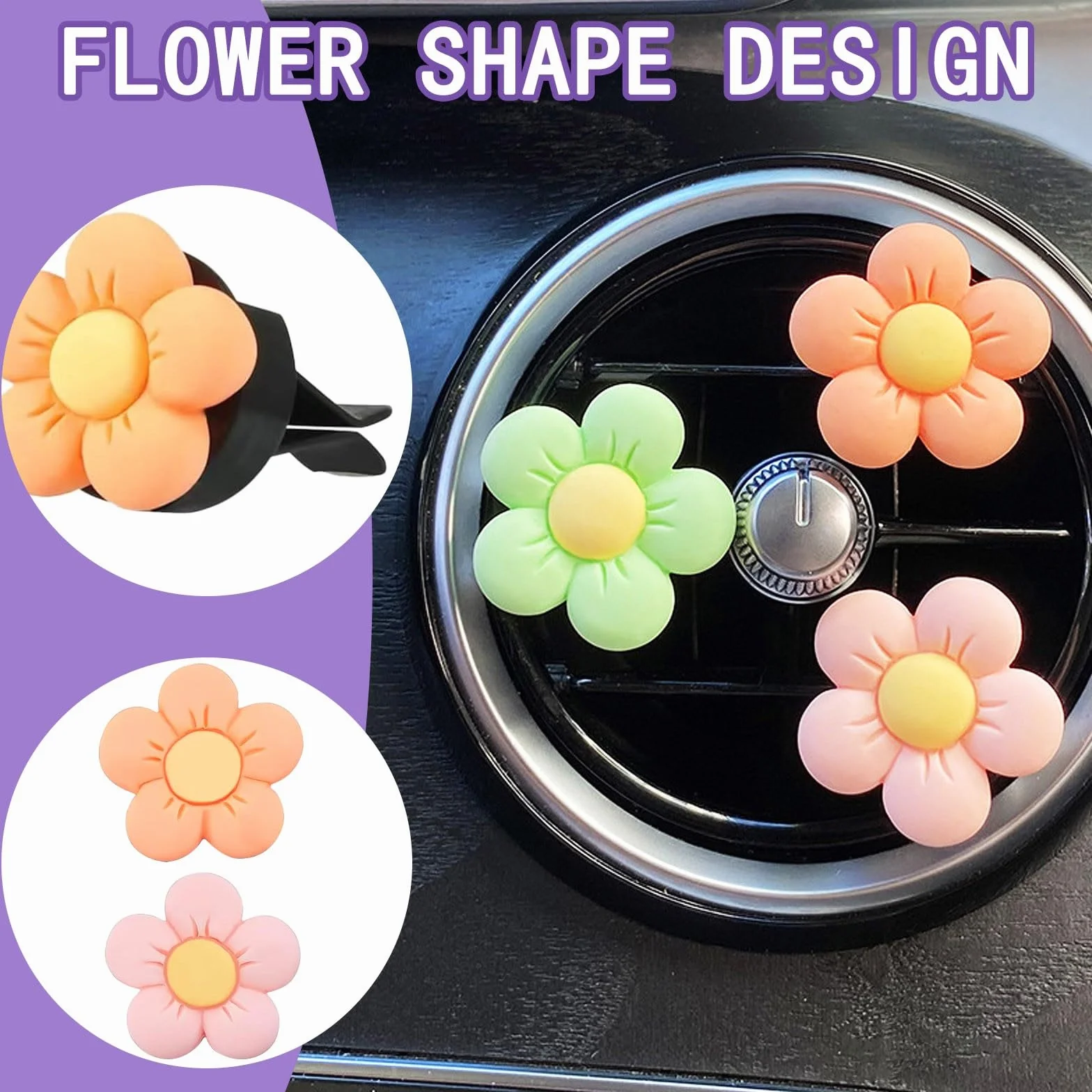 Car Aromaterapia Diffusore 6 Pezzi,deodorante per auto,profumatori auto,profumatore macchina,accessori auto donna,profumi auto,Ciondolo per Interni d'Auto